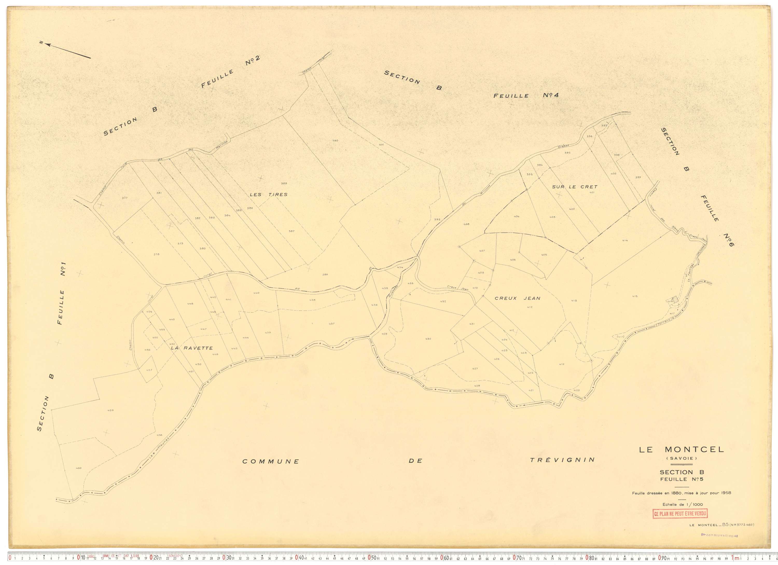 Montcel - Cadastre rénové, version de travail (1958).