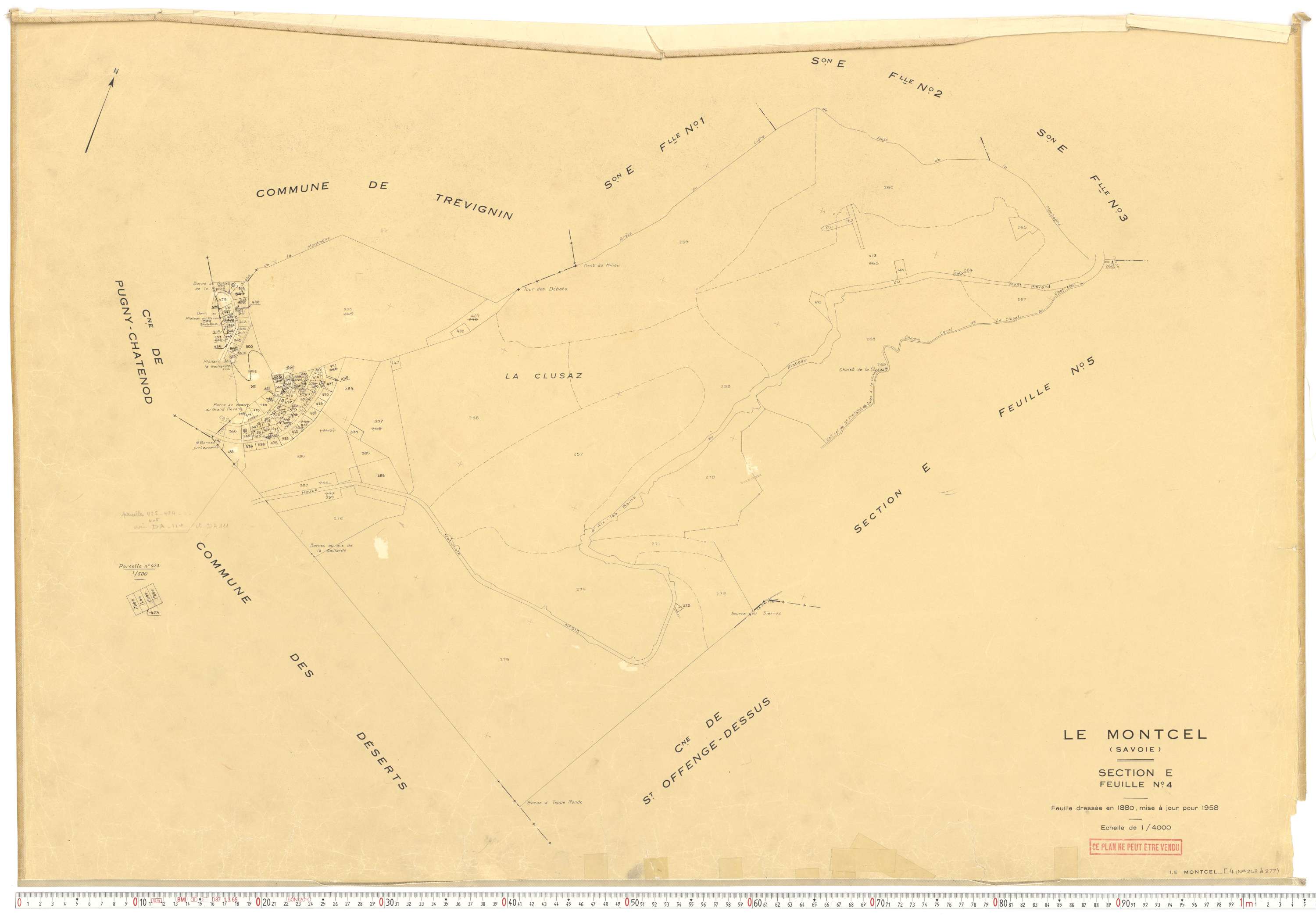 Montcel - Cadastre rénové, version de travail (1958).