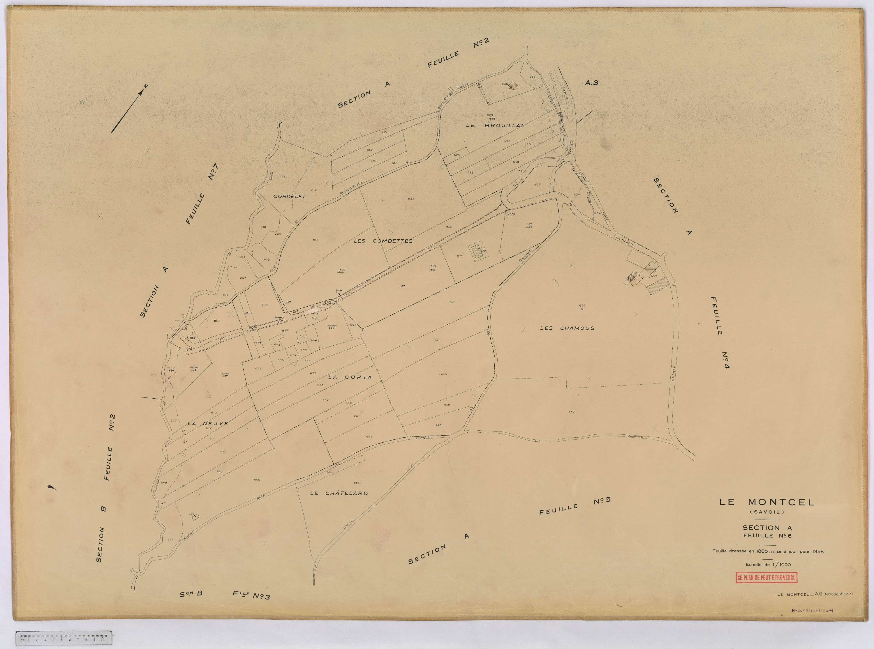 Montcel - Castre rénové, version définitive (1958).