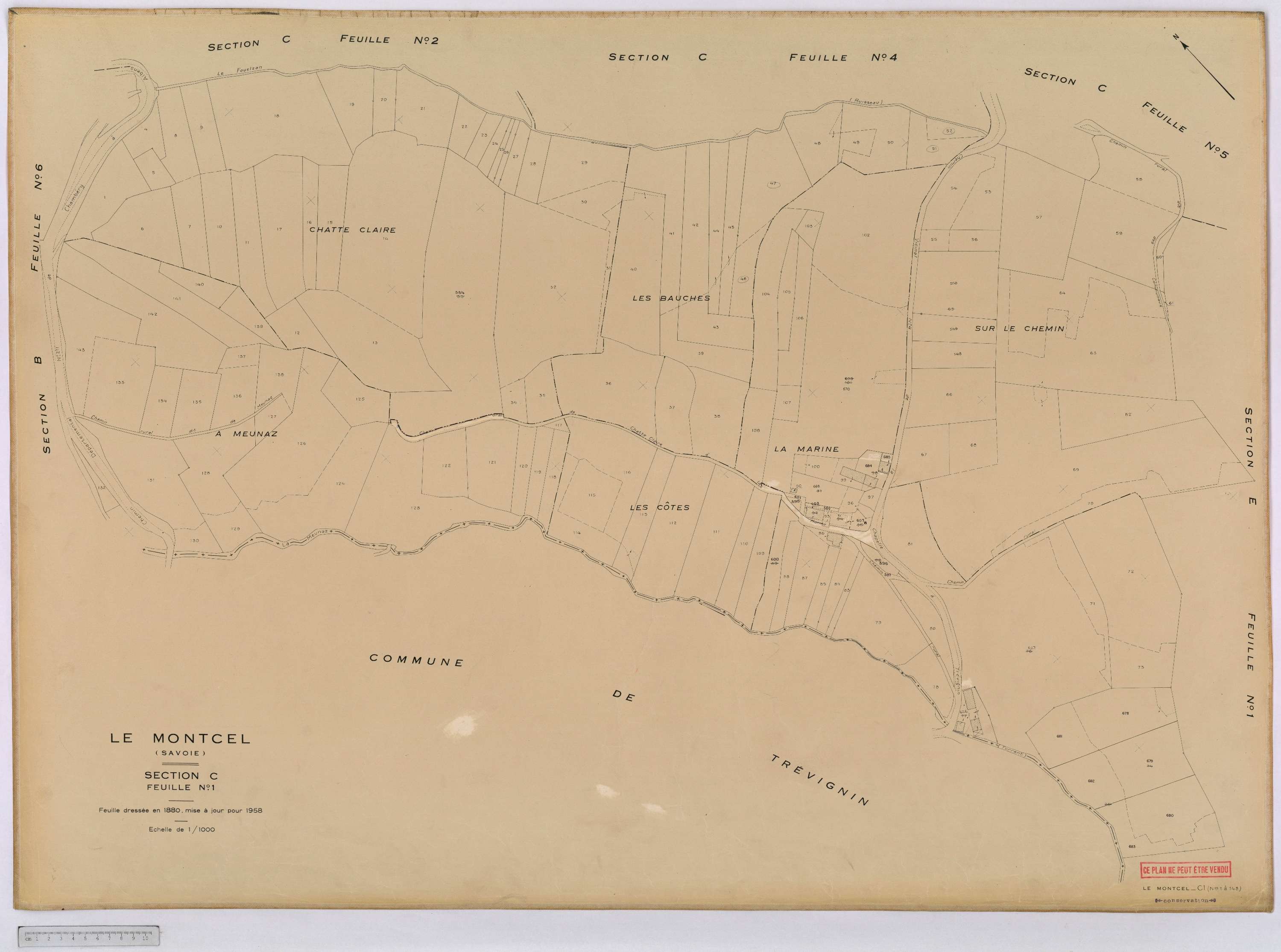 Montcel - Castre rénové, version définitive (1958).