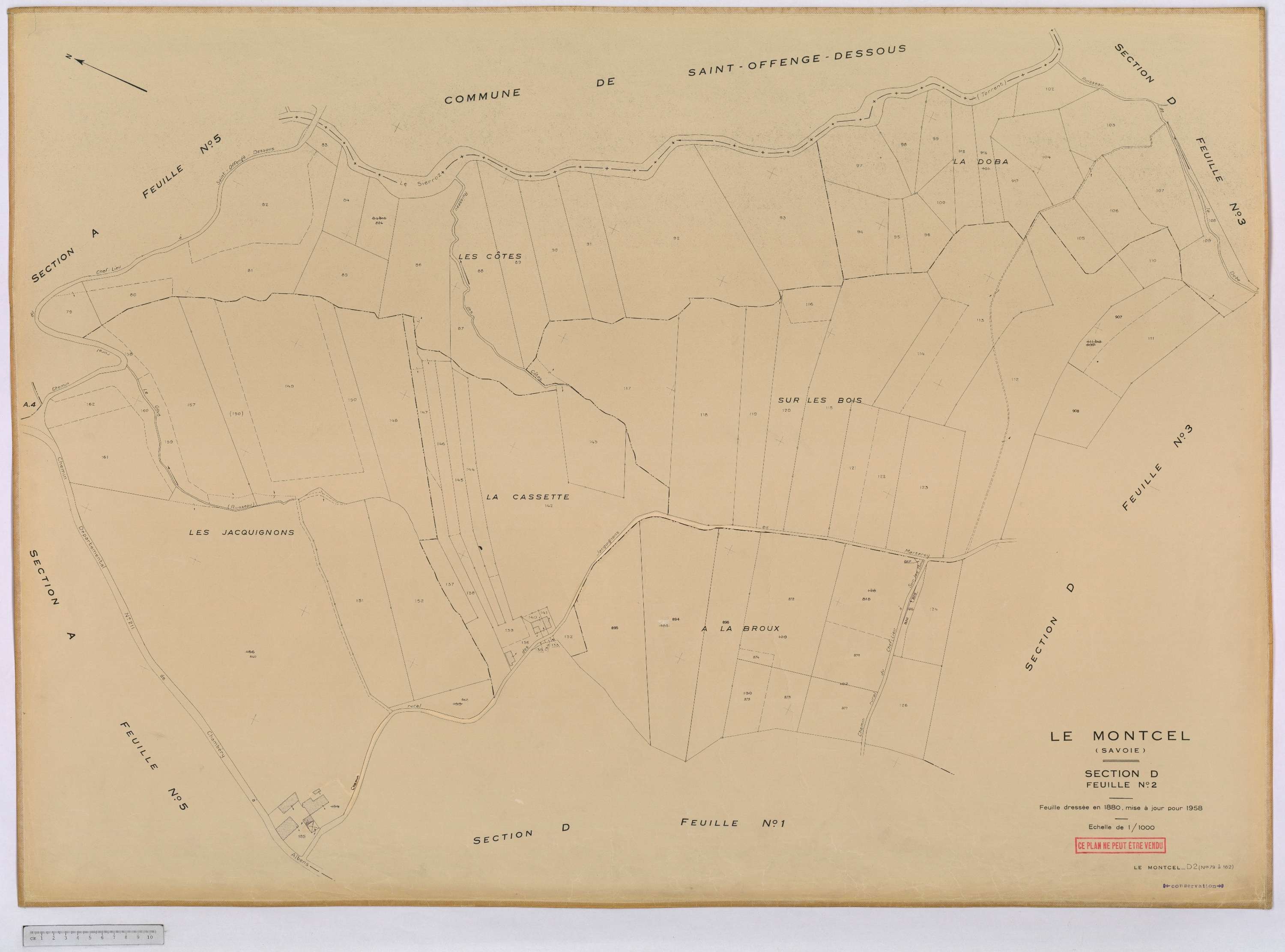 Montcel - Castre rénové, version définitive (1958).