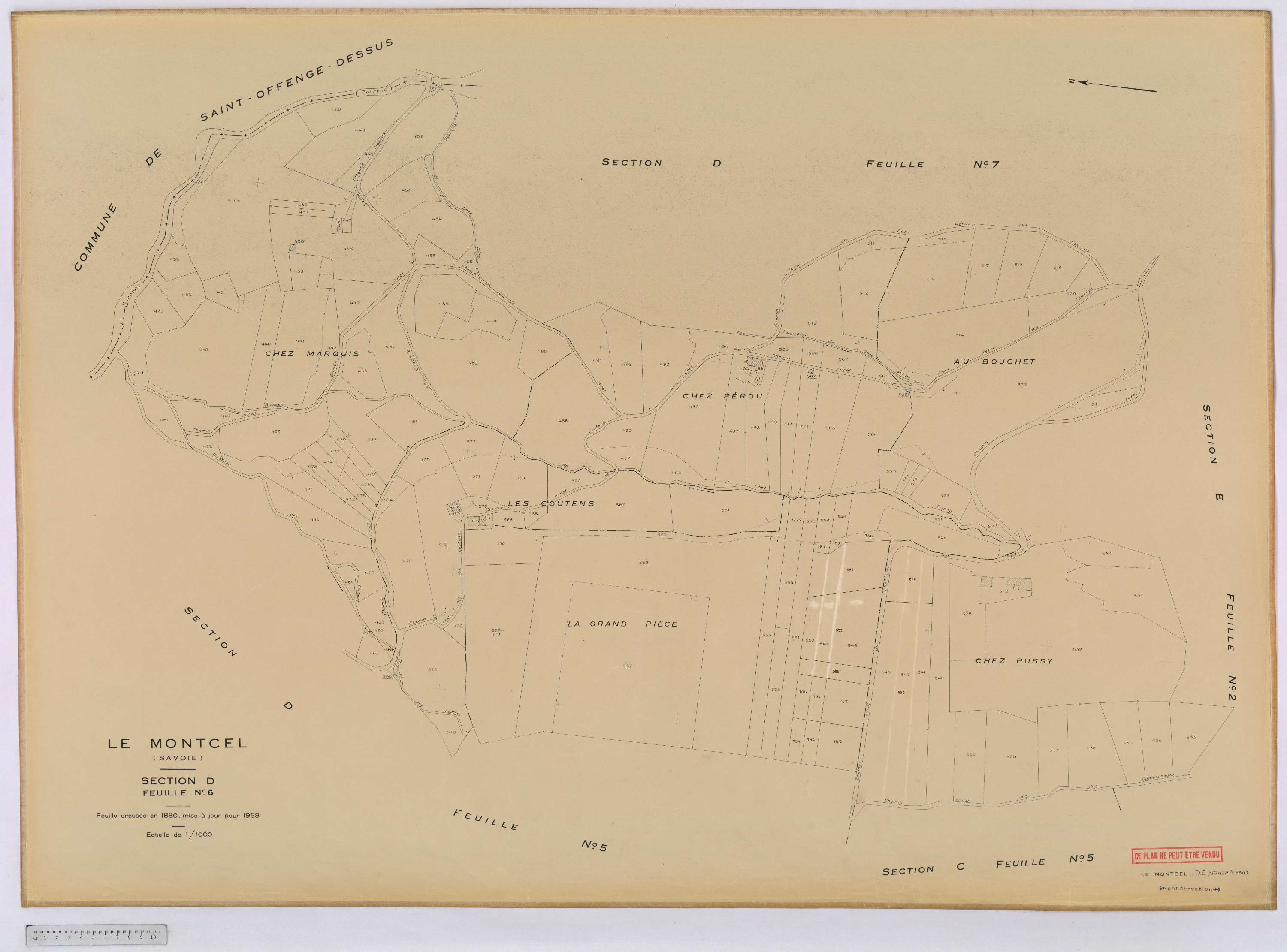 Montcel - Castre rénové, version définitive (1958).