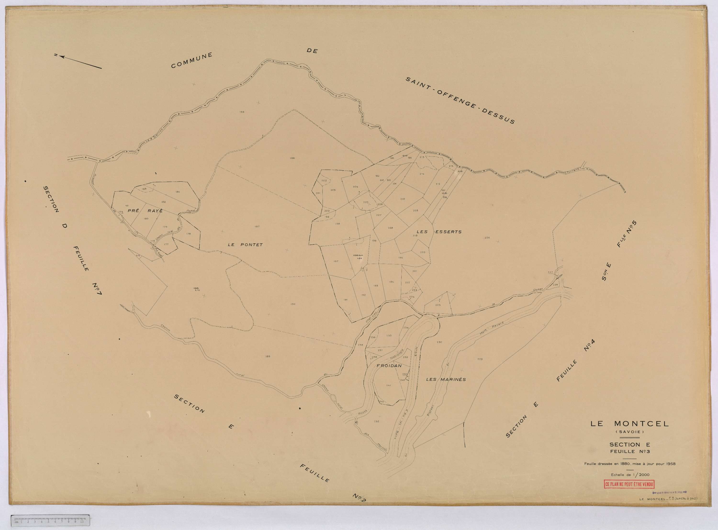 Montcel - Castre rénové, version définitive (1958).