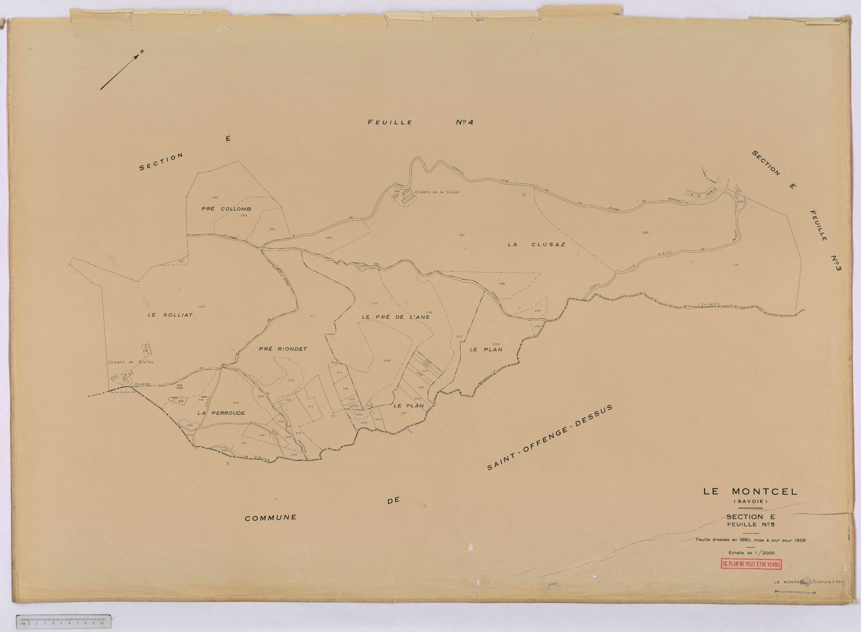 Montcel - Castre rénové, version définitive (1958).