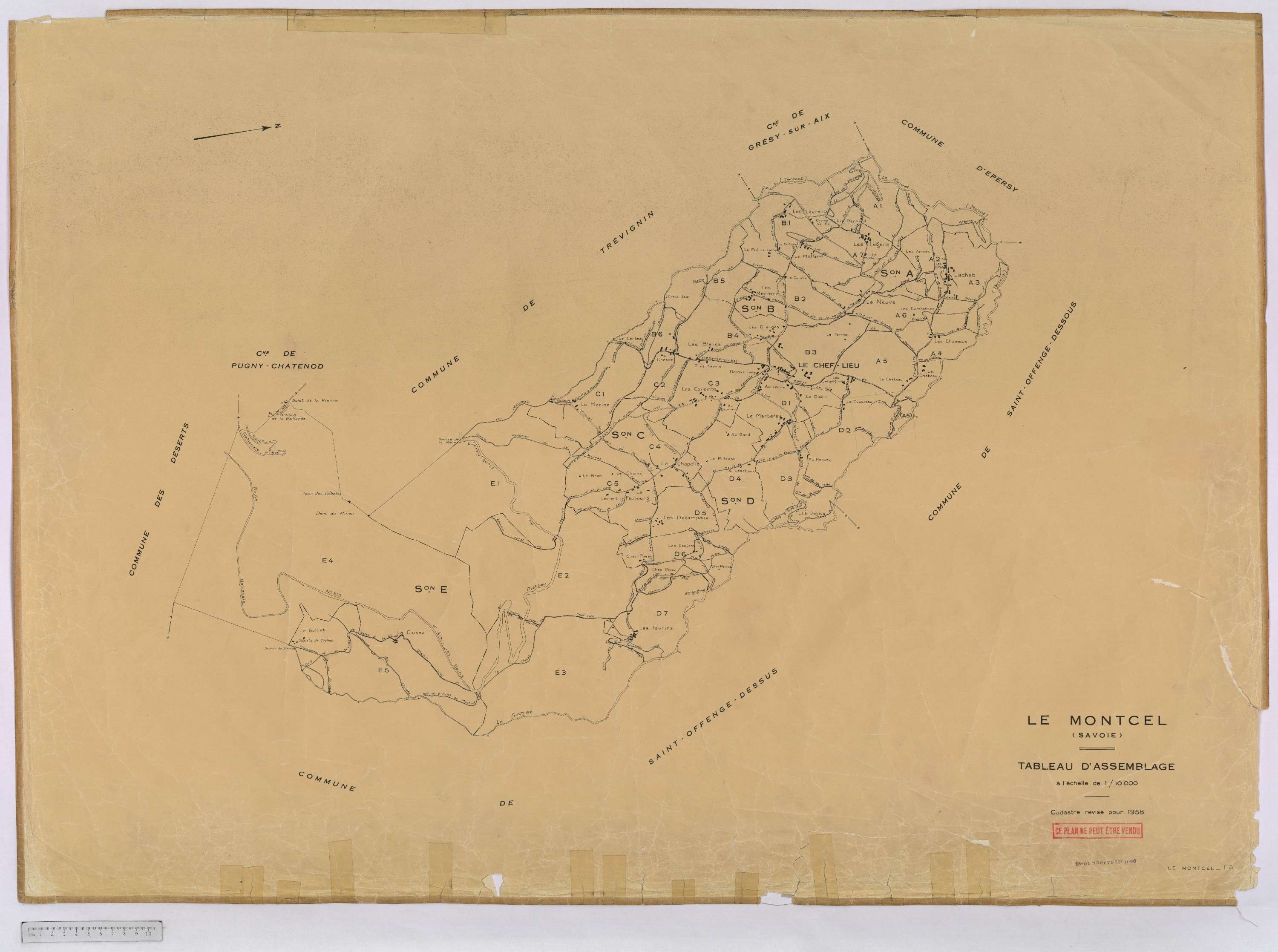 Montcel - Castre rénové, version définitive (1958).