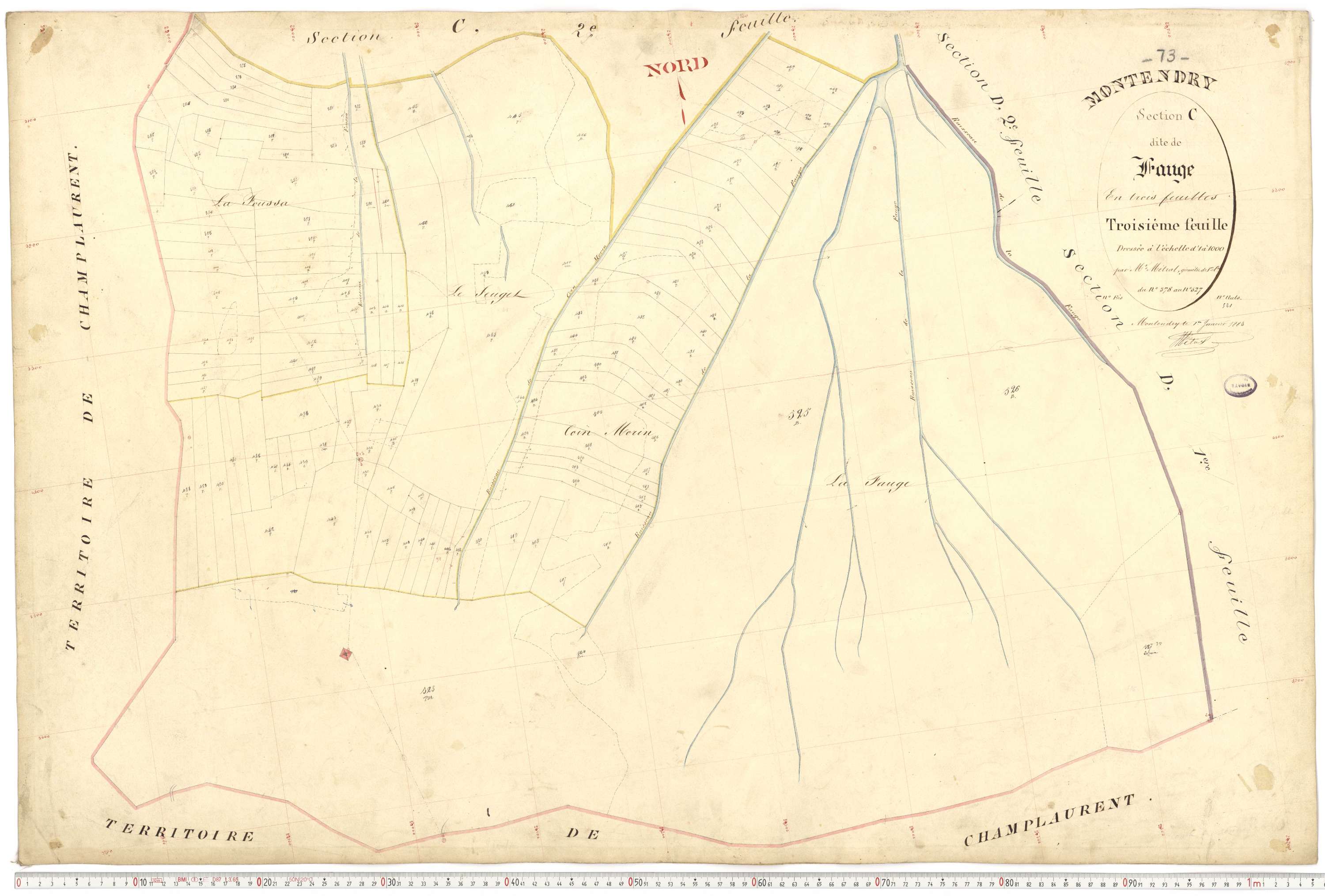 Montendry - Plans cadastraux du premier cadastre français.