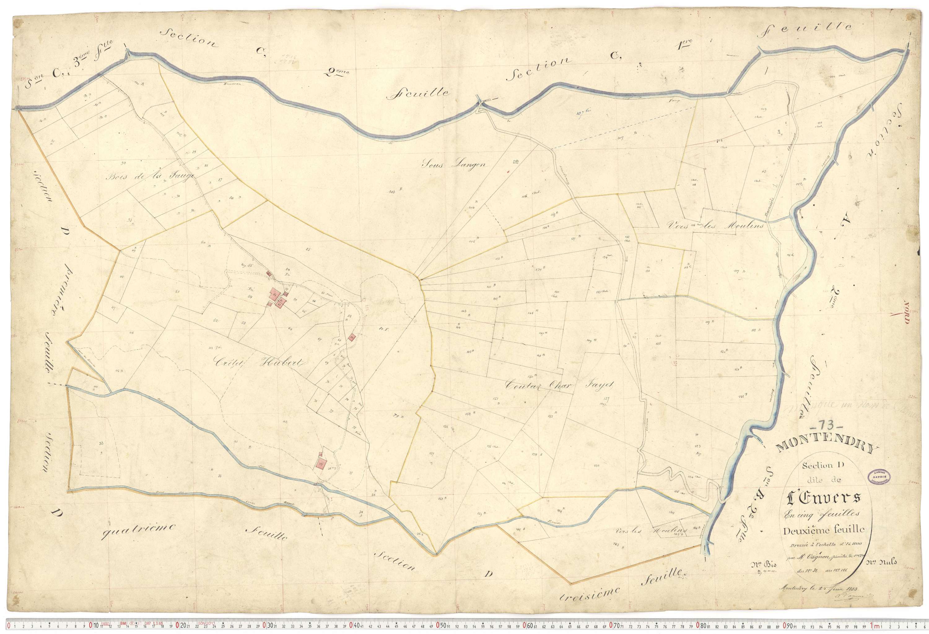 Montendry - Plans cadastraux du premier cadastre français.
