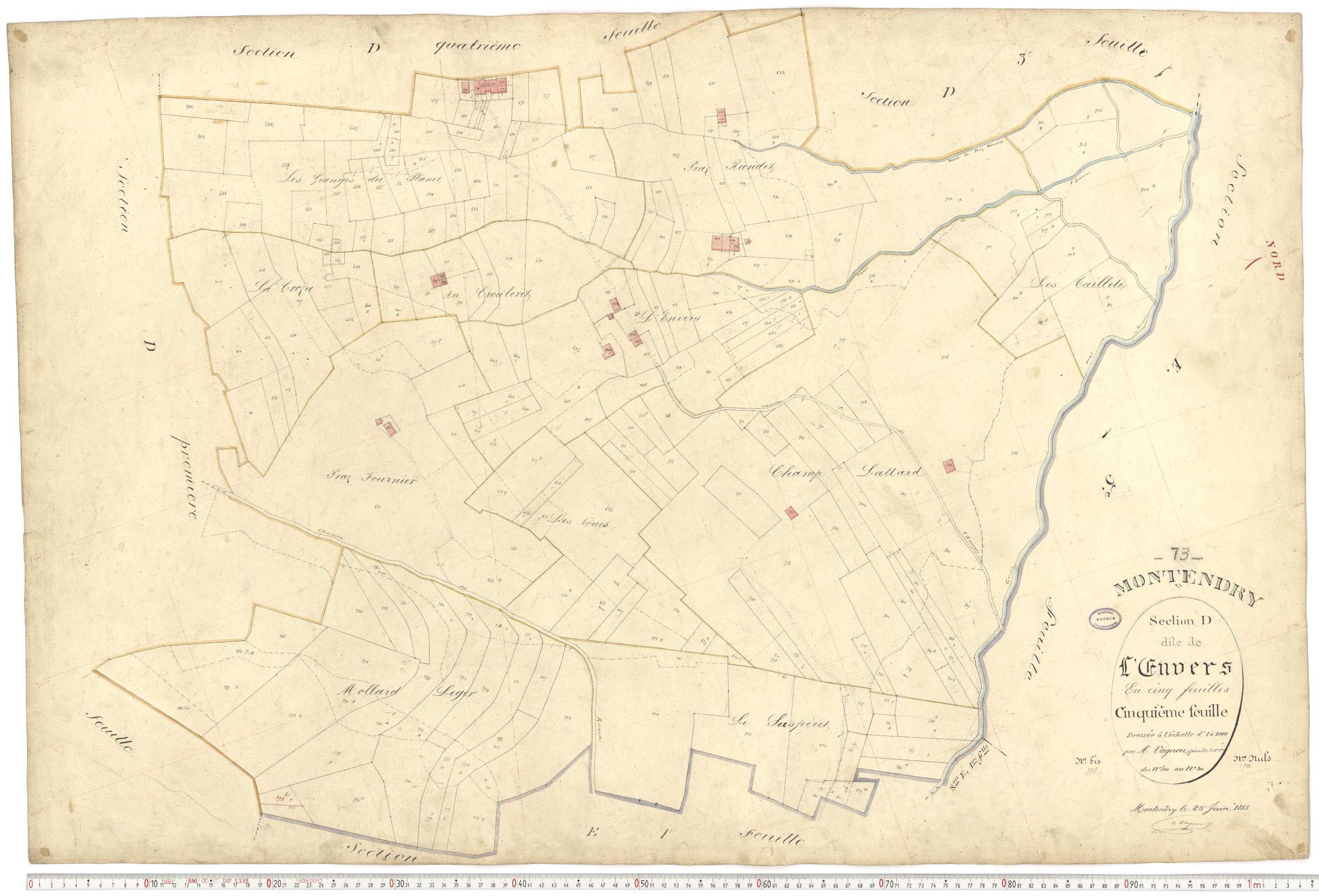 Montendry - Plans cadastraux du premier cadastre français.