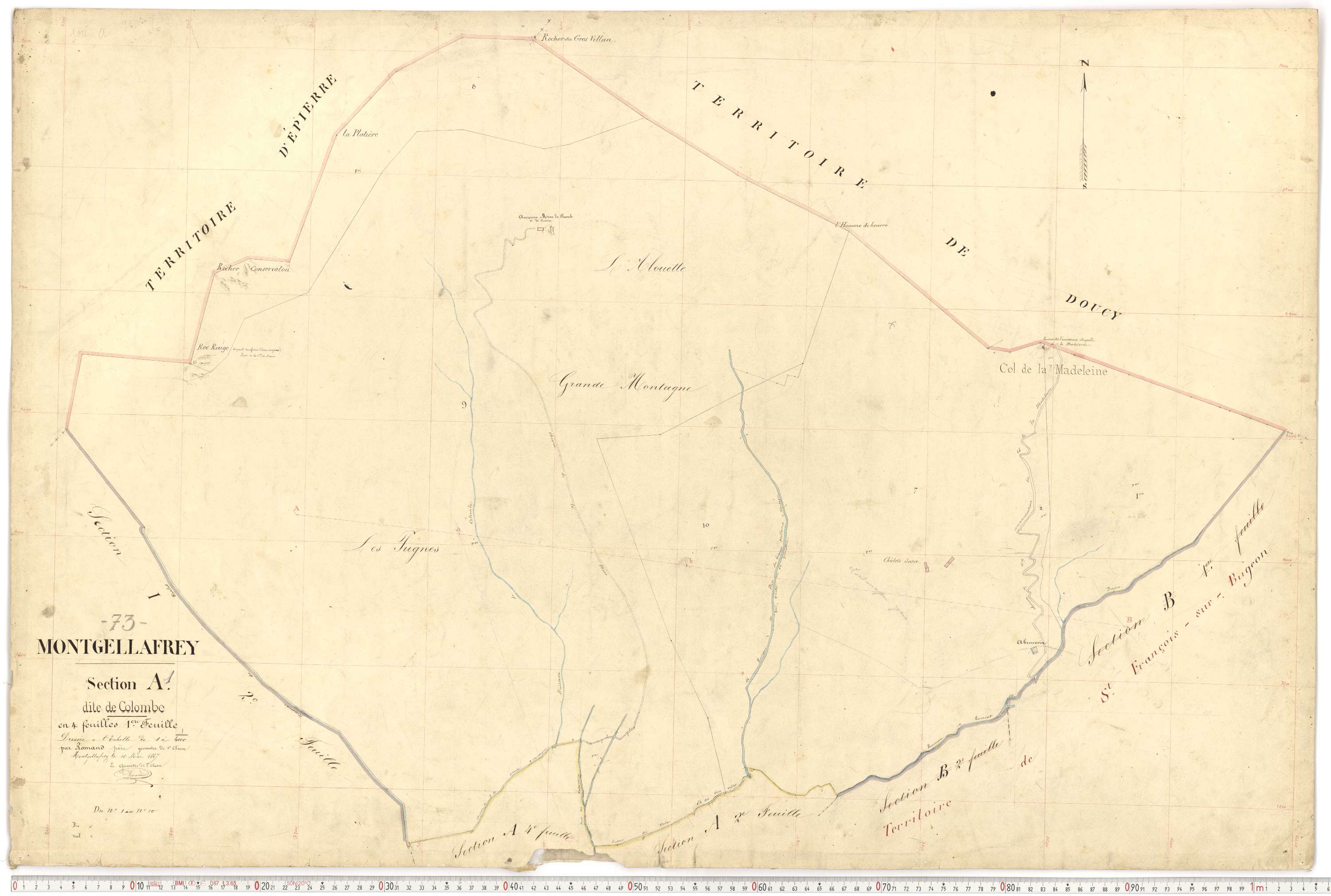 Montgellafrey - Plans cadastraux du premier cadastre français.