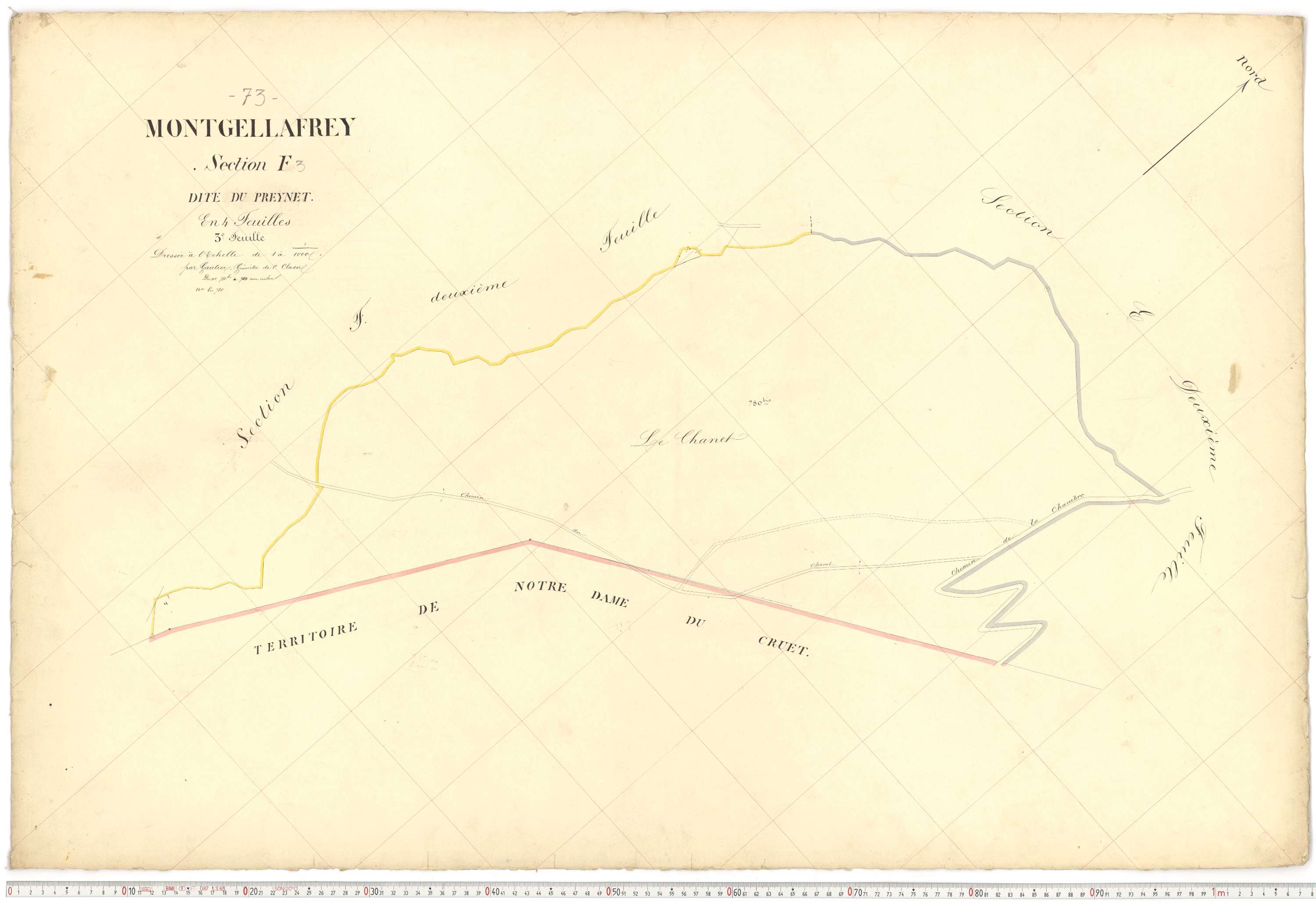 Montgellafrey - Plans cadastraux du premier cadastre français.