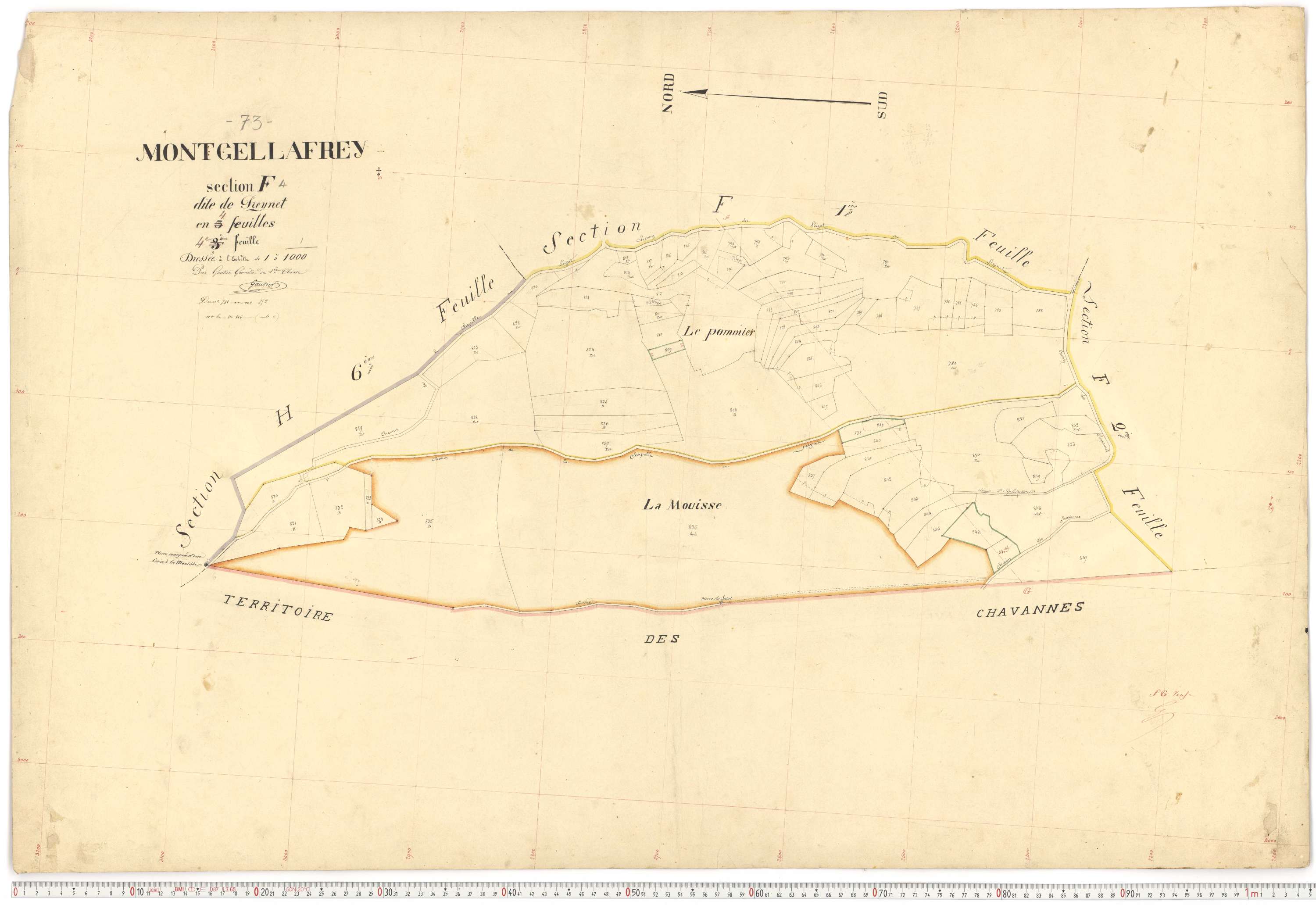 Montgellafrey - Plans cadastraux du premier cadastre français.