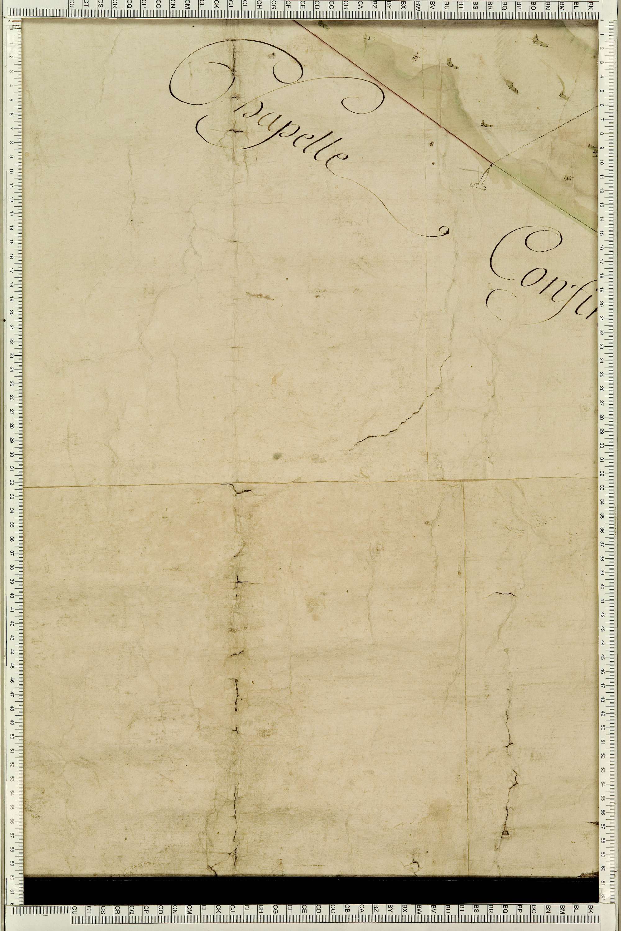 Montgellafrey - Copie de la mappe originale (plan cadastral) de la commune de Montgelafrey, dans lequel sont figurées et numérotées les 6451 parcelles qui composent le territoire de la commune. - Signé Cocelli, directeur de la péréquation générale. (La ma