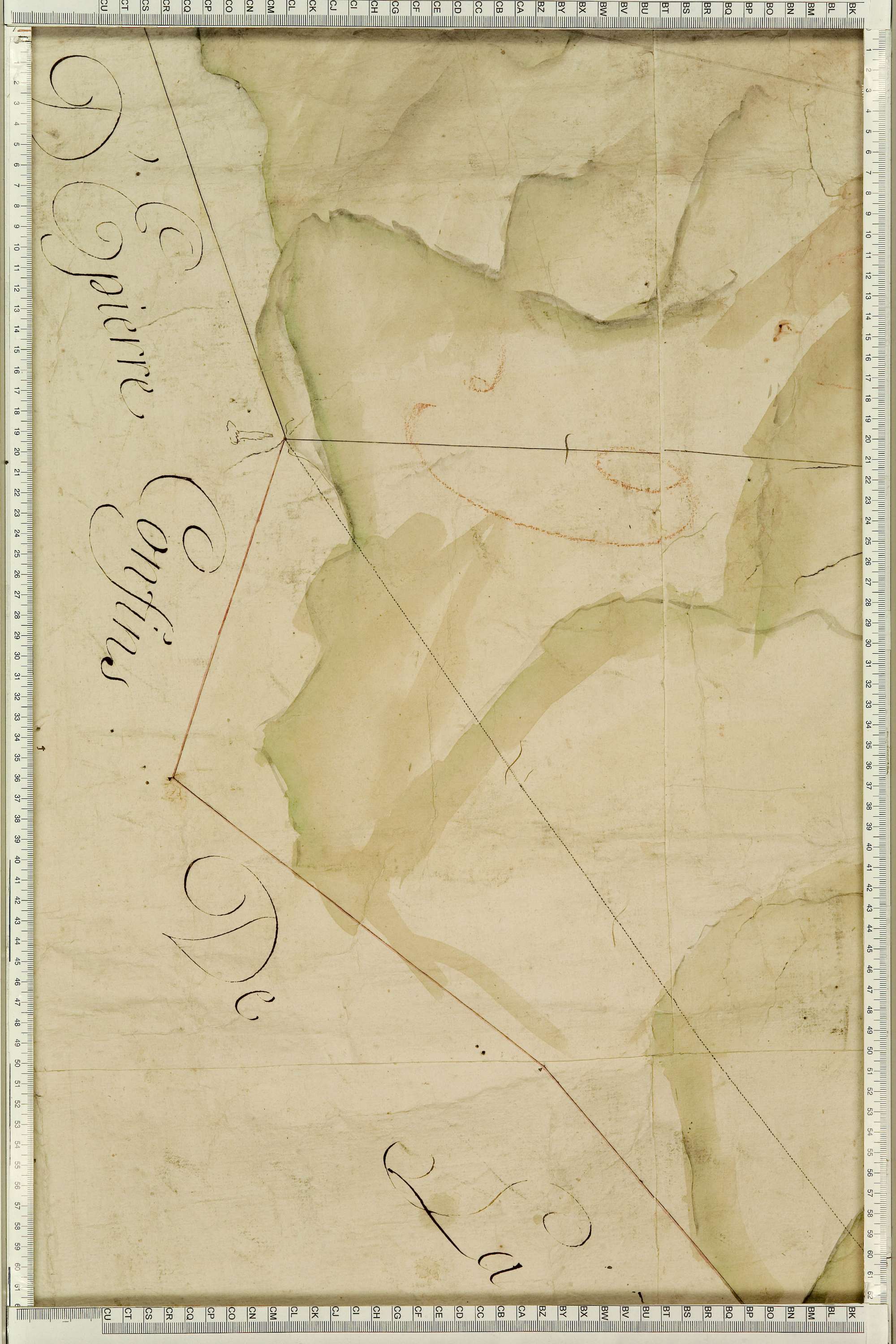 Montgellafrey - Copie de la mappe originale (plan cadastral) de la commune de Montgelafrey, dans lequel sont figurées et numérotées les 6451 parcelles qui composent le territoire de la commune. - Signé Cocelli, directeur de la péréquation générale. (La ma