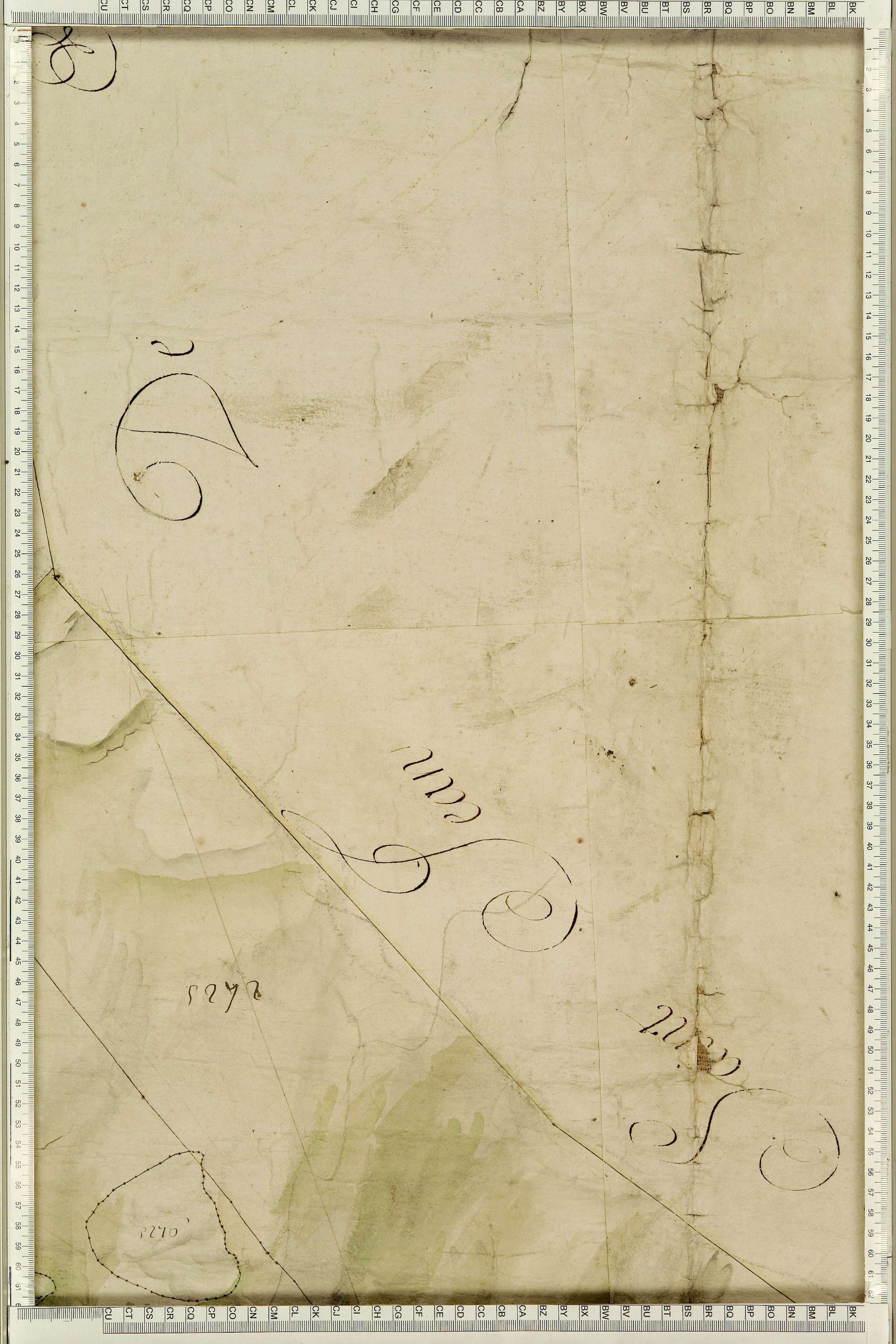 Montgellafrey - Copie de la mappe originale (plan cadastral) de la commune de Montgelafrey, dans lequel sont figurées et numérotées les 6451 parcelles qui composent le territoire de la commune. - Signé Cocelli, directeur de la péréquation générale. (La ma