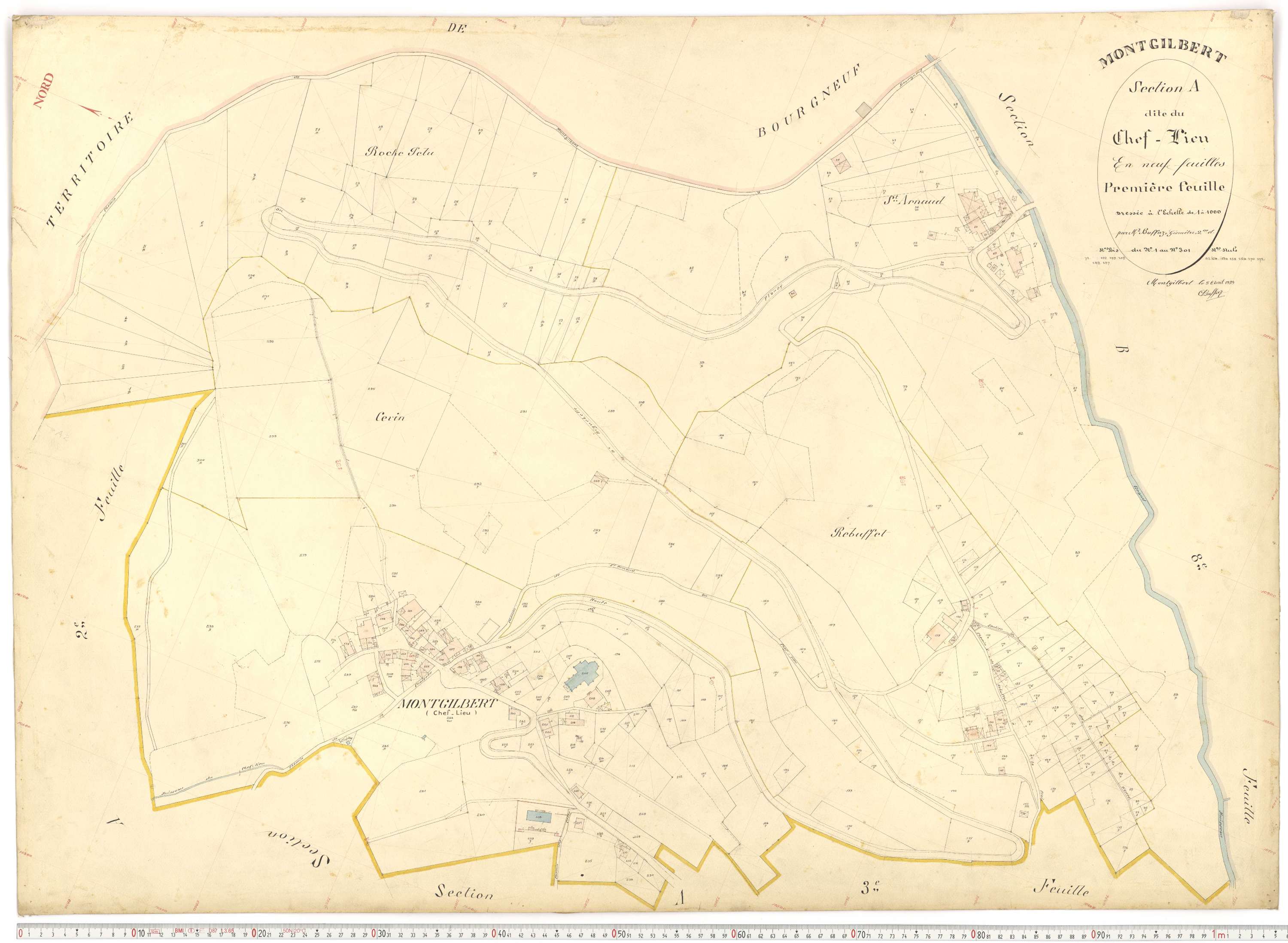 Montgilbert - Plans cadastraux du premier cadastre français.