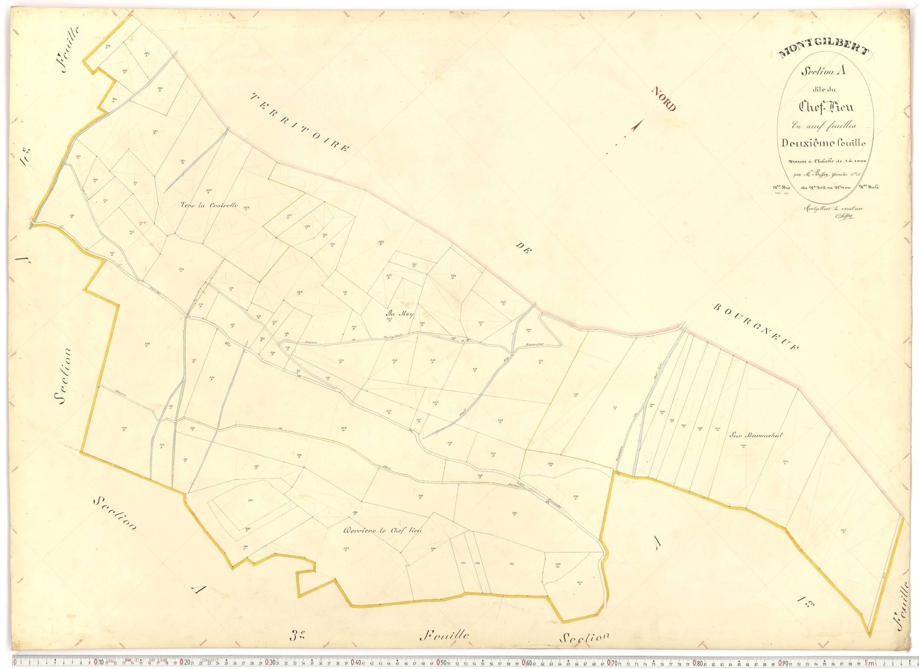 Montgilbert - Plans cadastraux du premier cadastre français.