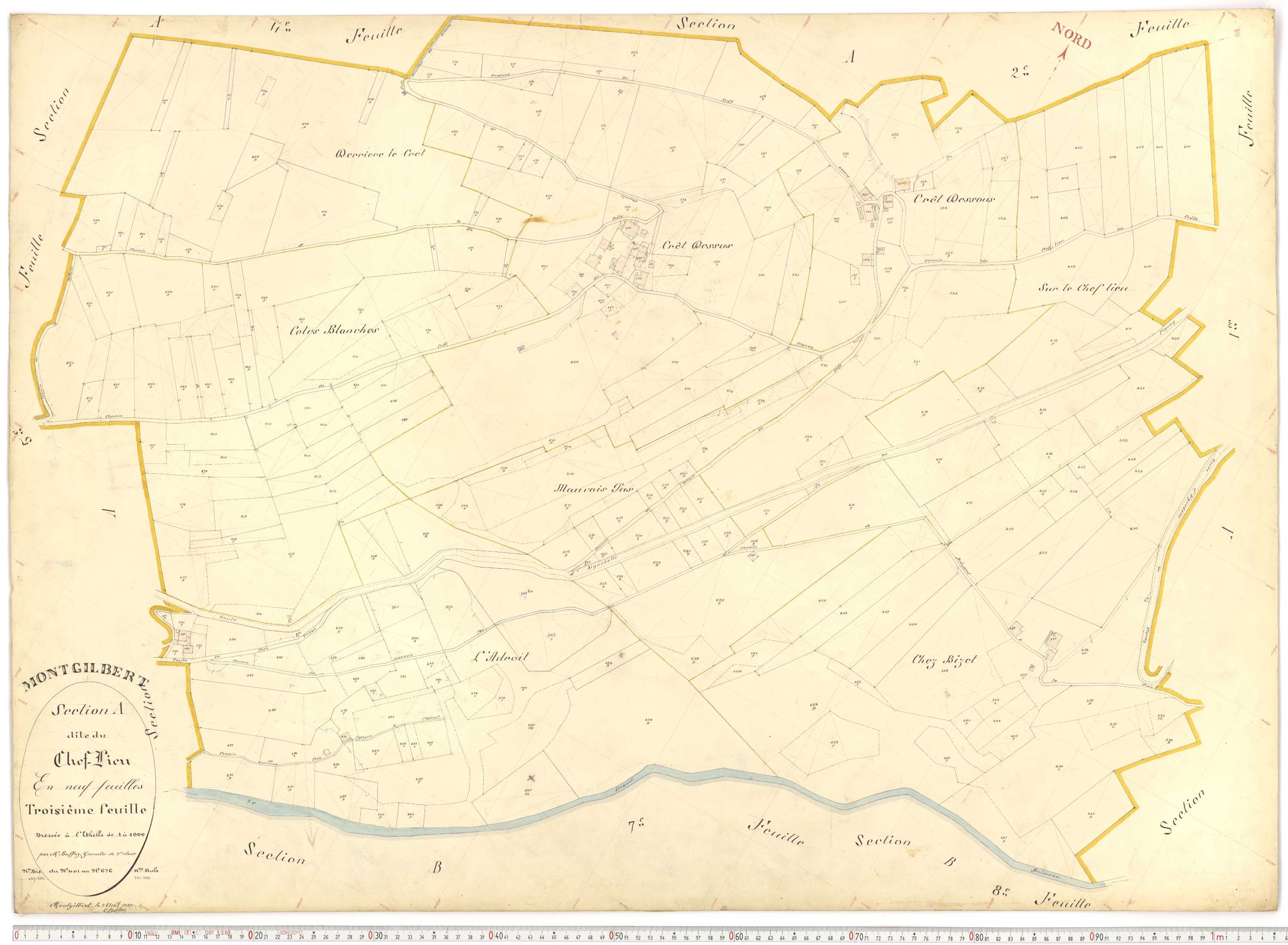 Montgilbert - Plans cadastraux du premier cadastre français.