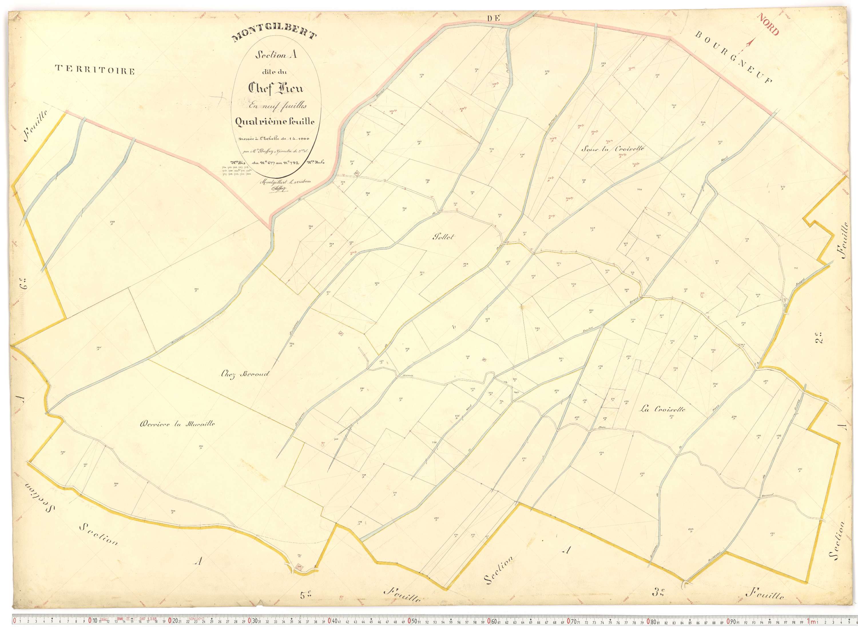 Montgilbert - Plans cadastraux du premier cadastre français.
