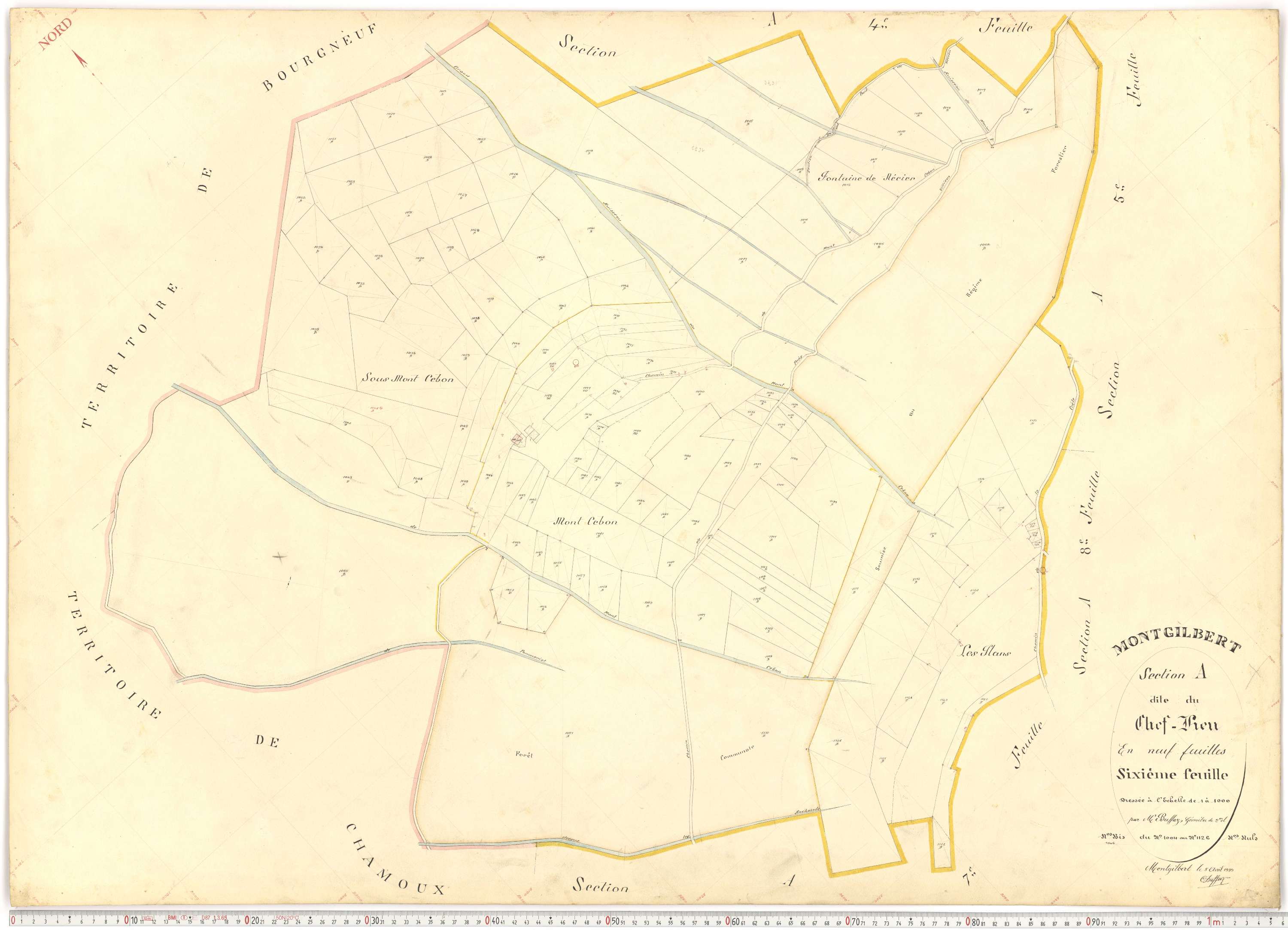 Montgilbert - Plans cadastraux du premier cadastre français.