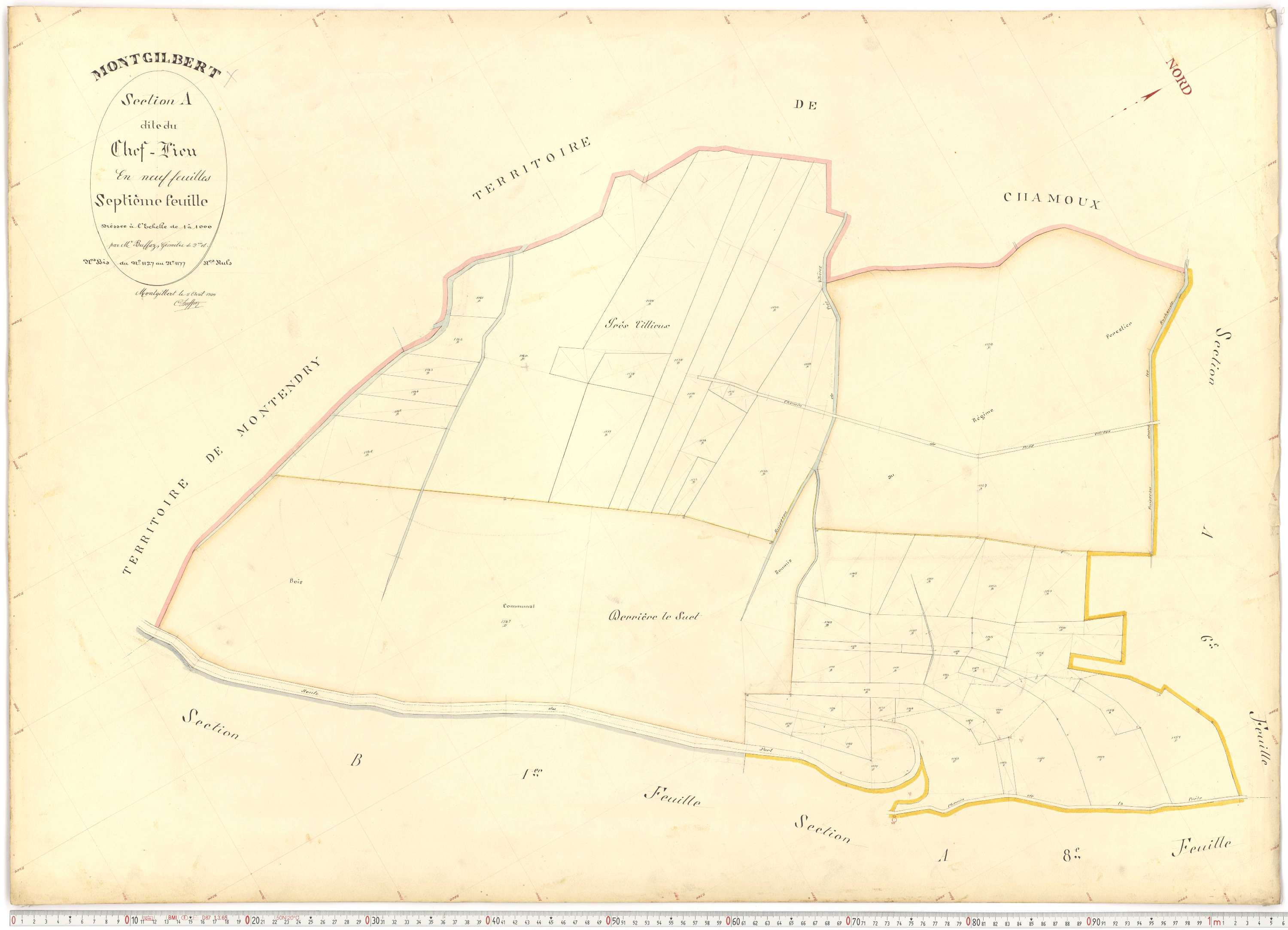 Montgilbert - Plans cadastraux du premier cadastre français.