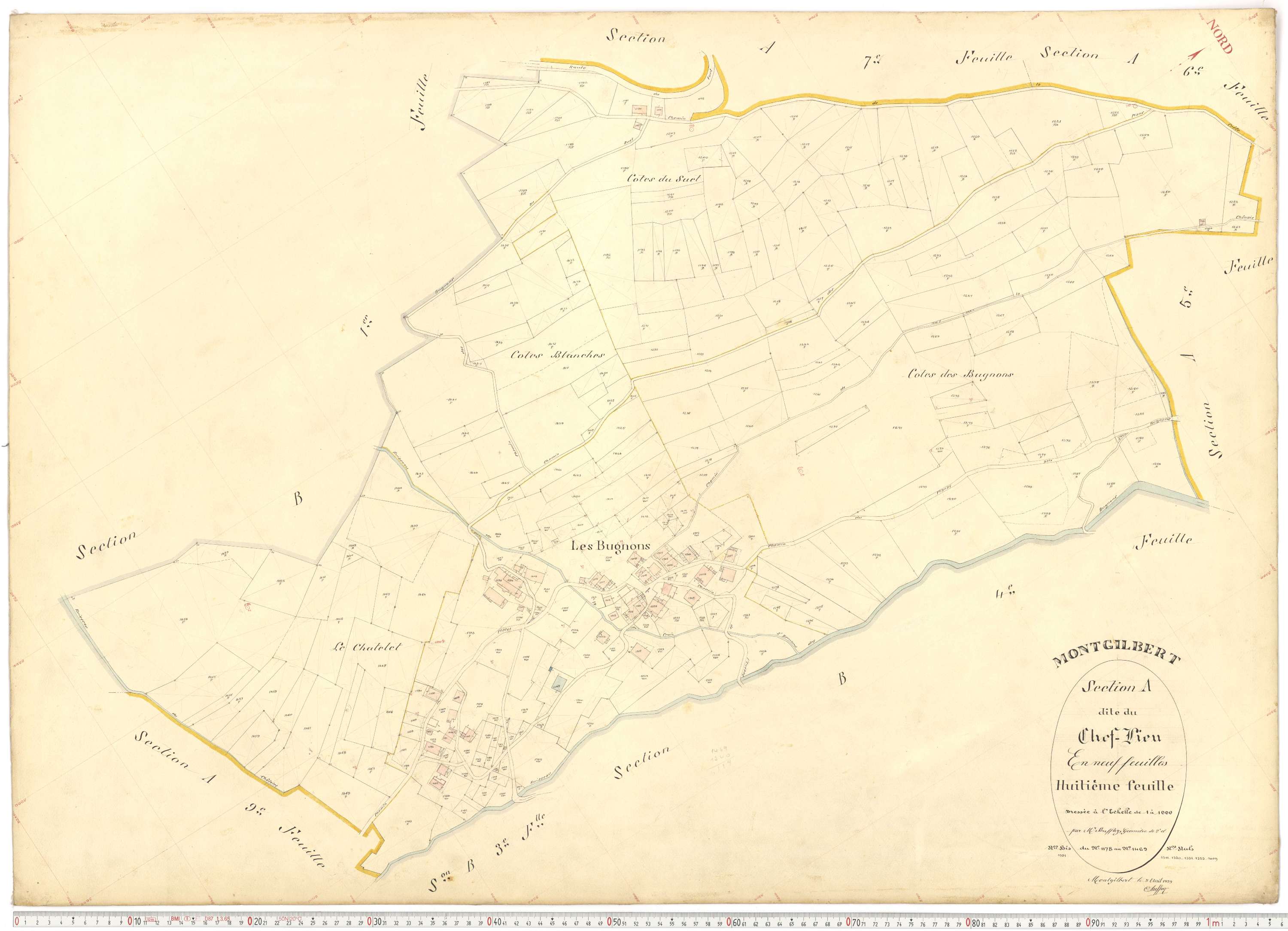Montgilbert - Plans cadastraux du premier cadastre français.
