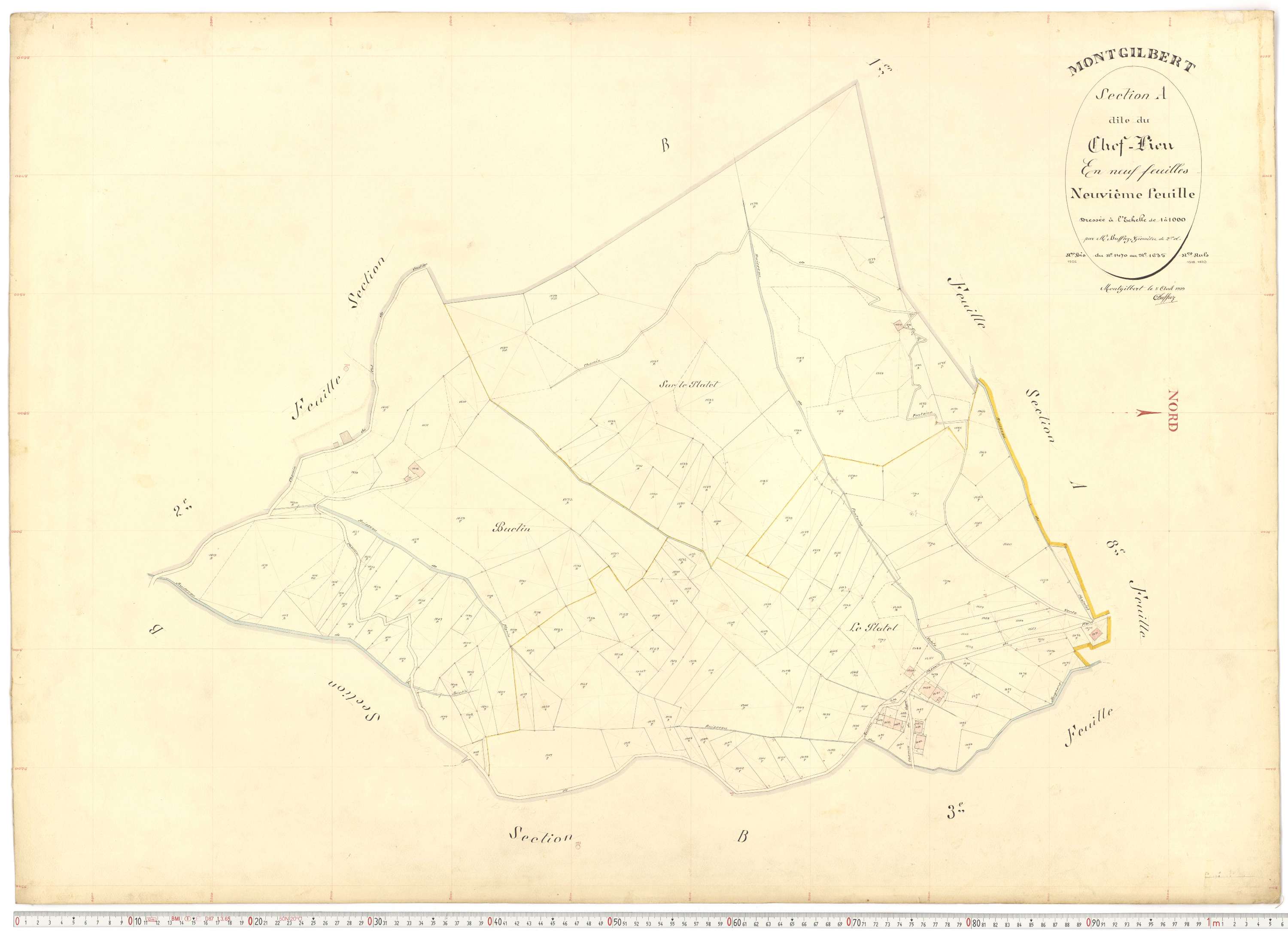 Montgilbert - Plans cadastraux du premier cadastre français.