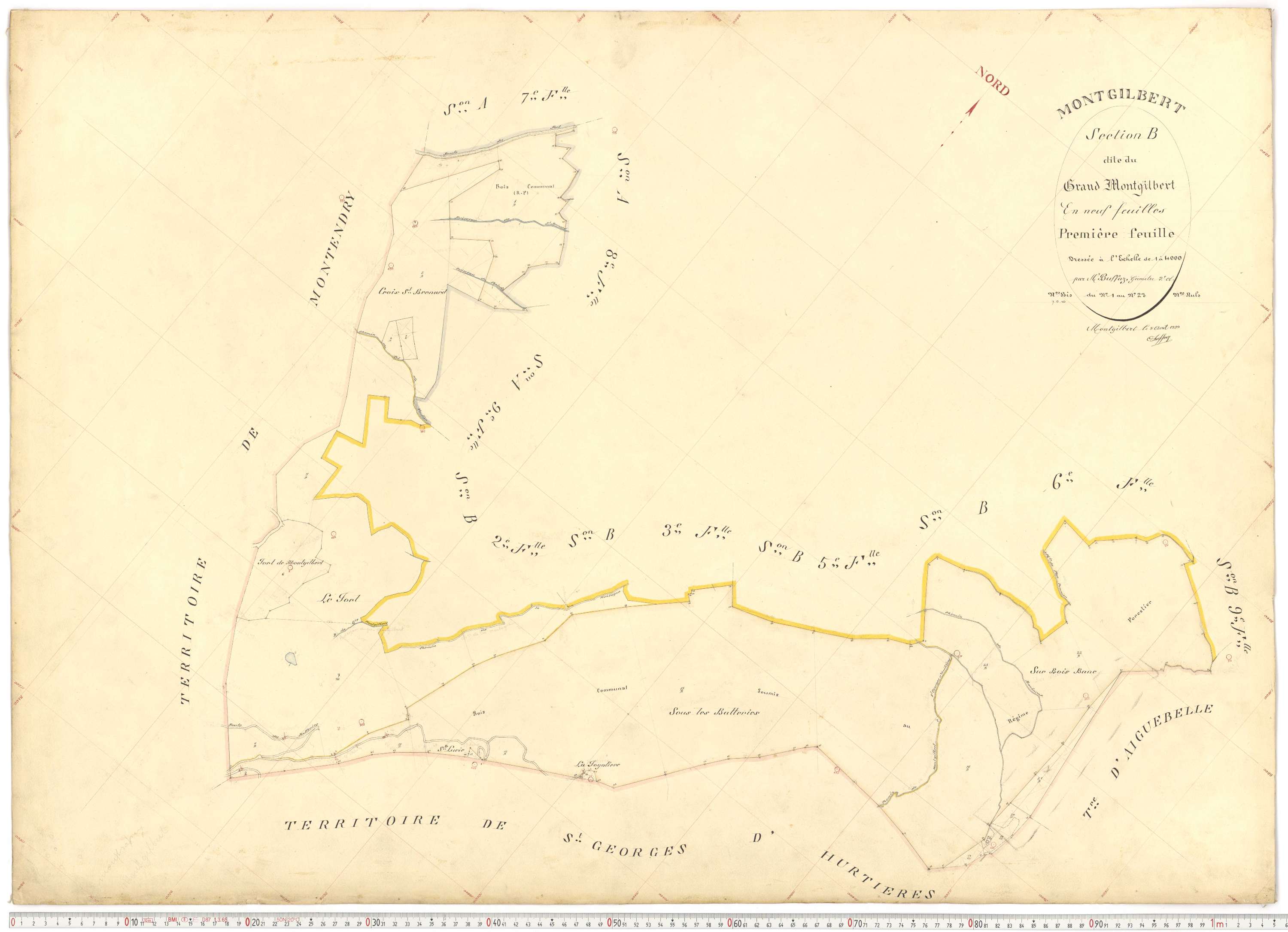 Montgilbert - Plans cadastraux du premier cadastre français.