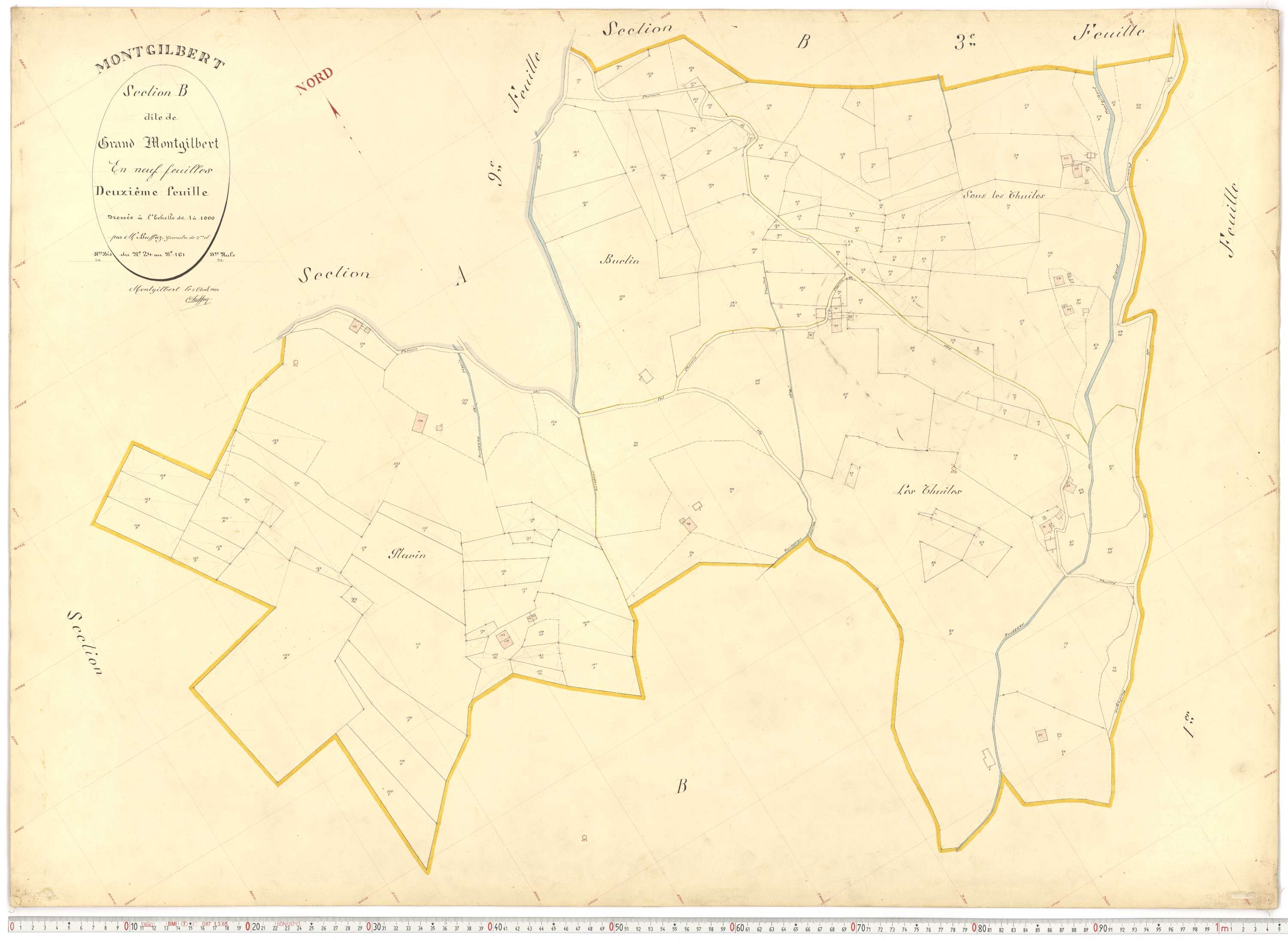 Montgilbert - Plans cadastraux du premier cadastre français.