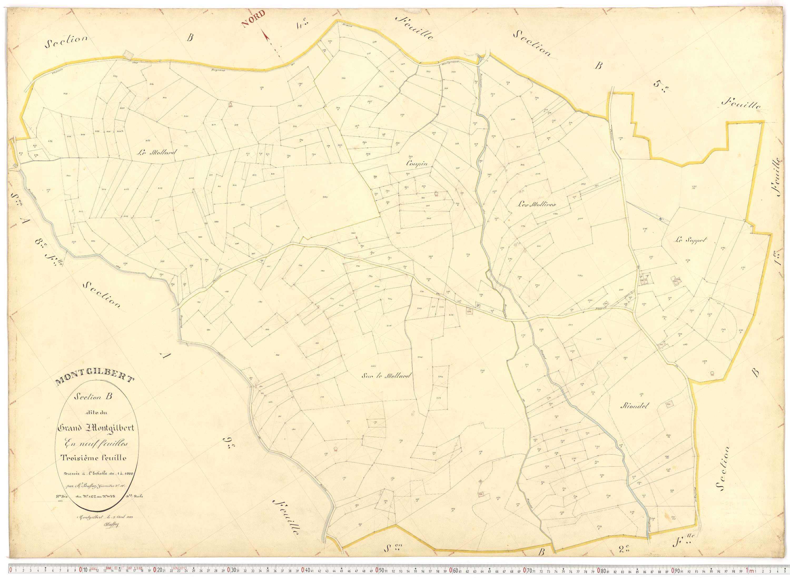 Montgilbert - Plans cadastraux du premier cadastre français.