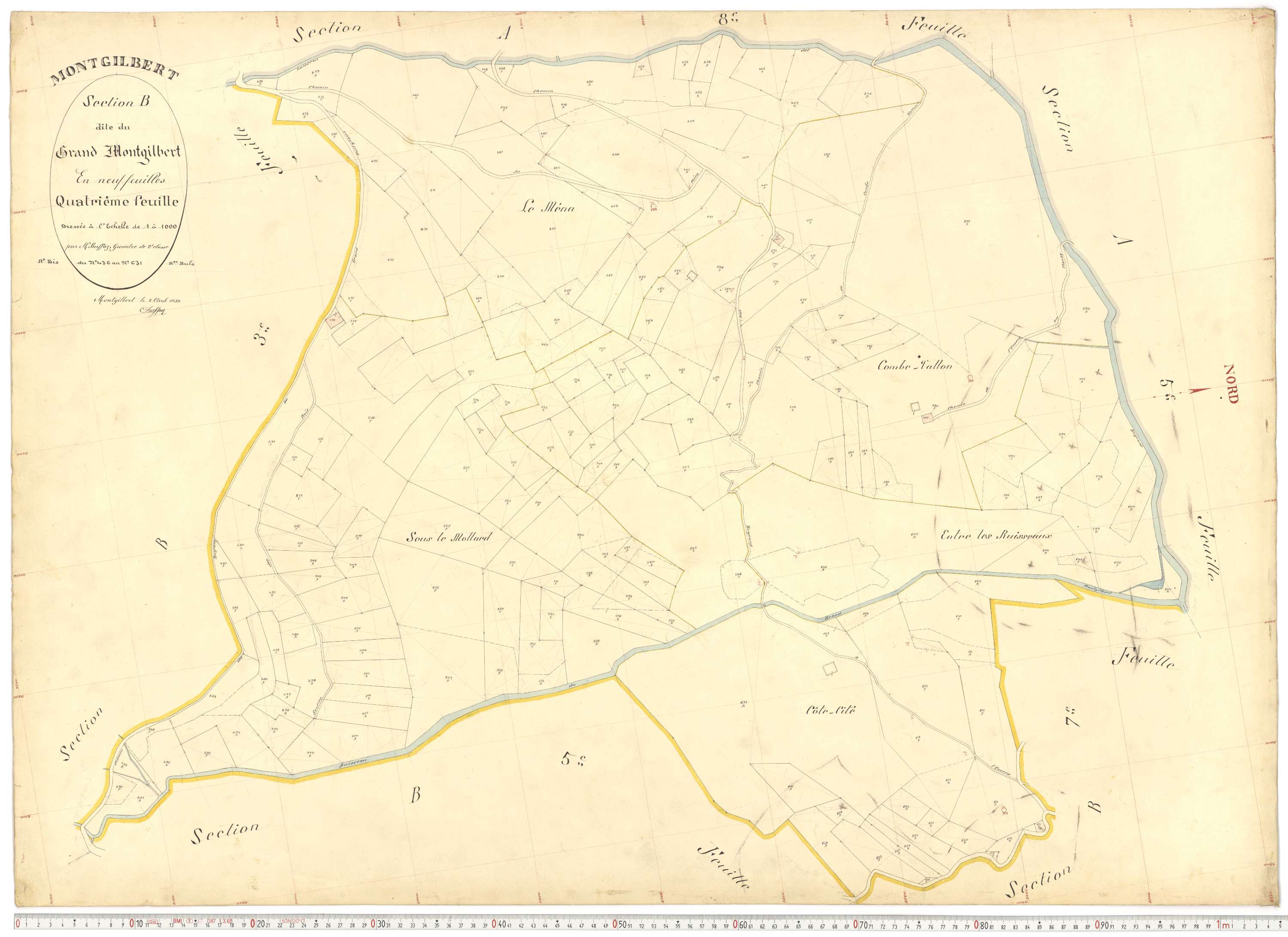 Montgilbert - Plans cadastraux du premier cadastre français.