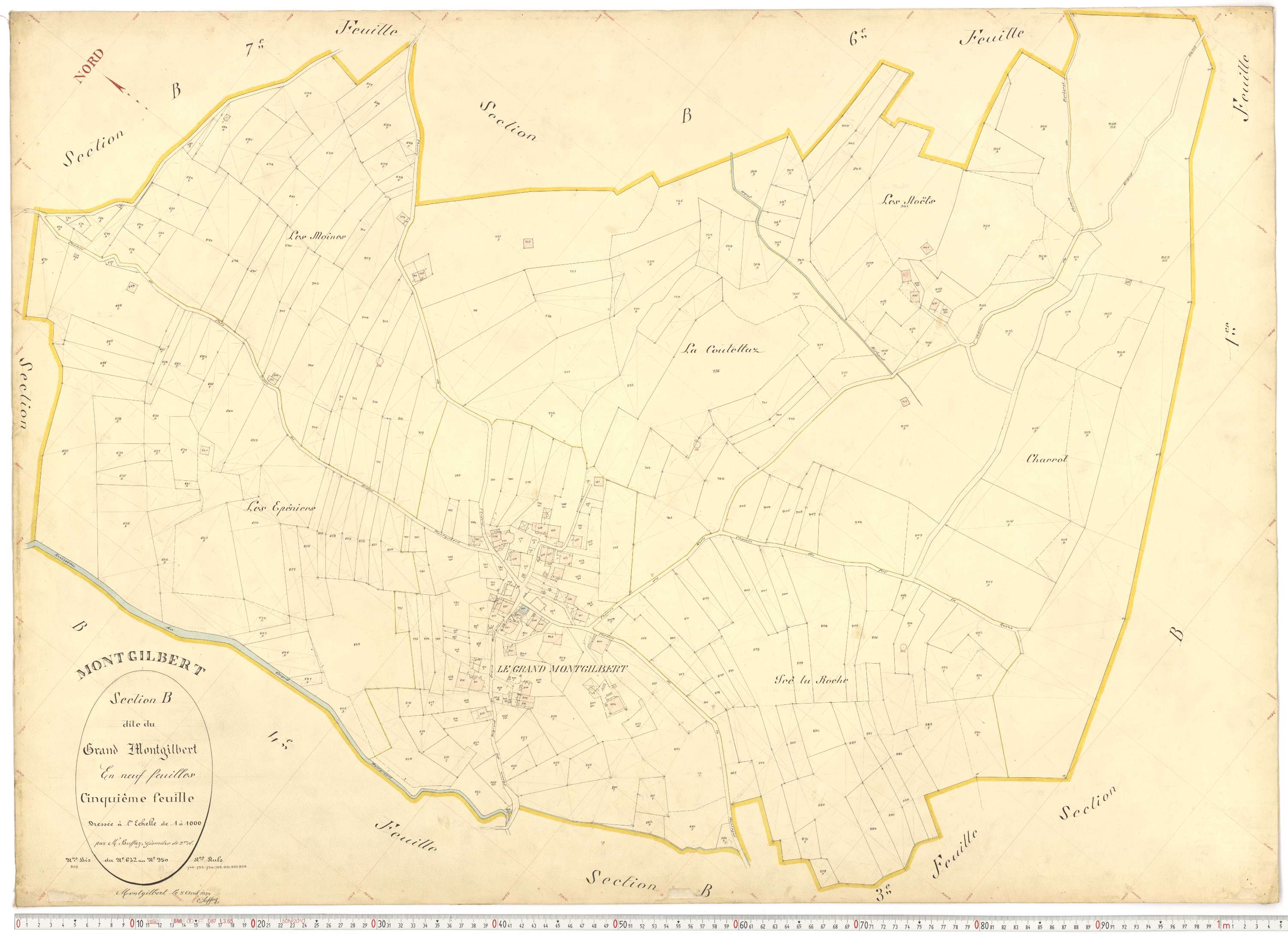 Montgilbert - Plans cadastraux du premier cadastre français.