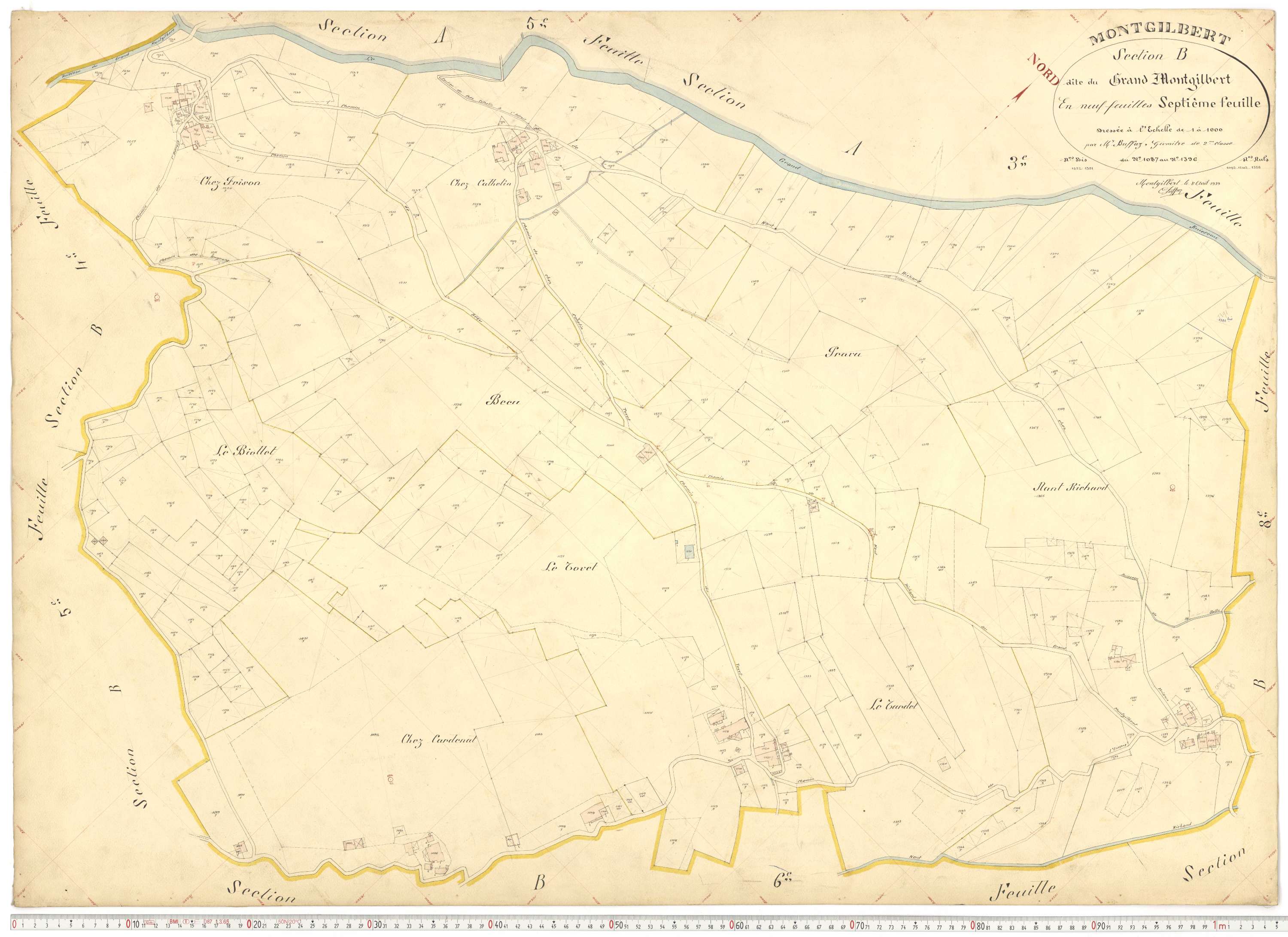 Montgilbert - Plans cadastraux du premier cadastre français.