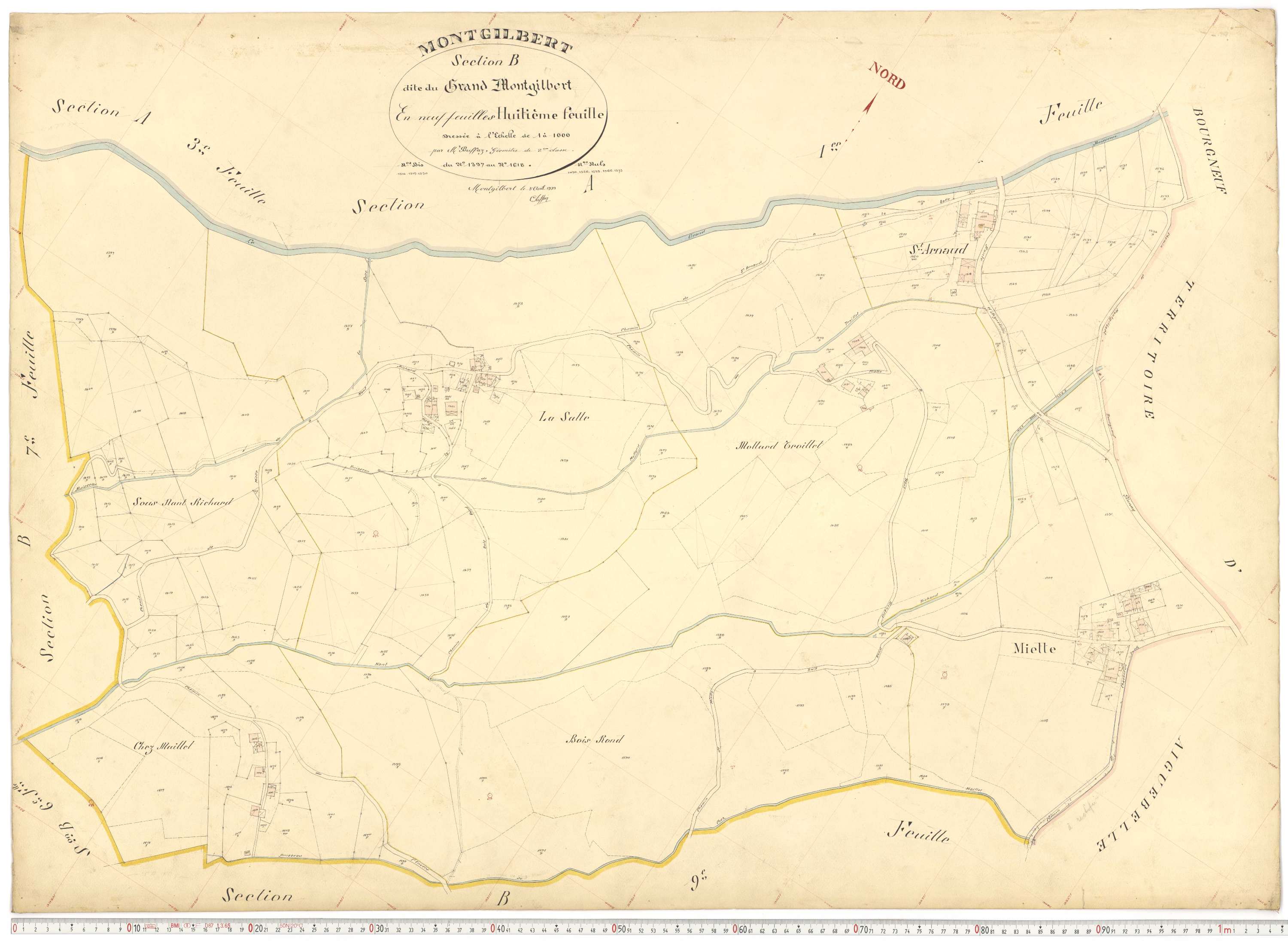 Montgilbert - Plans cadastraux du premier cadastre français.