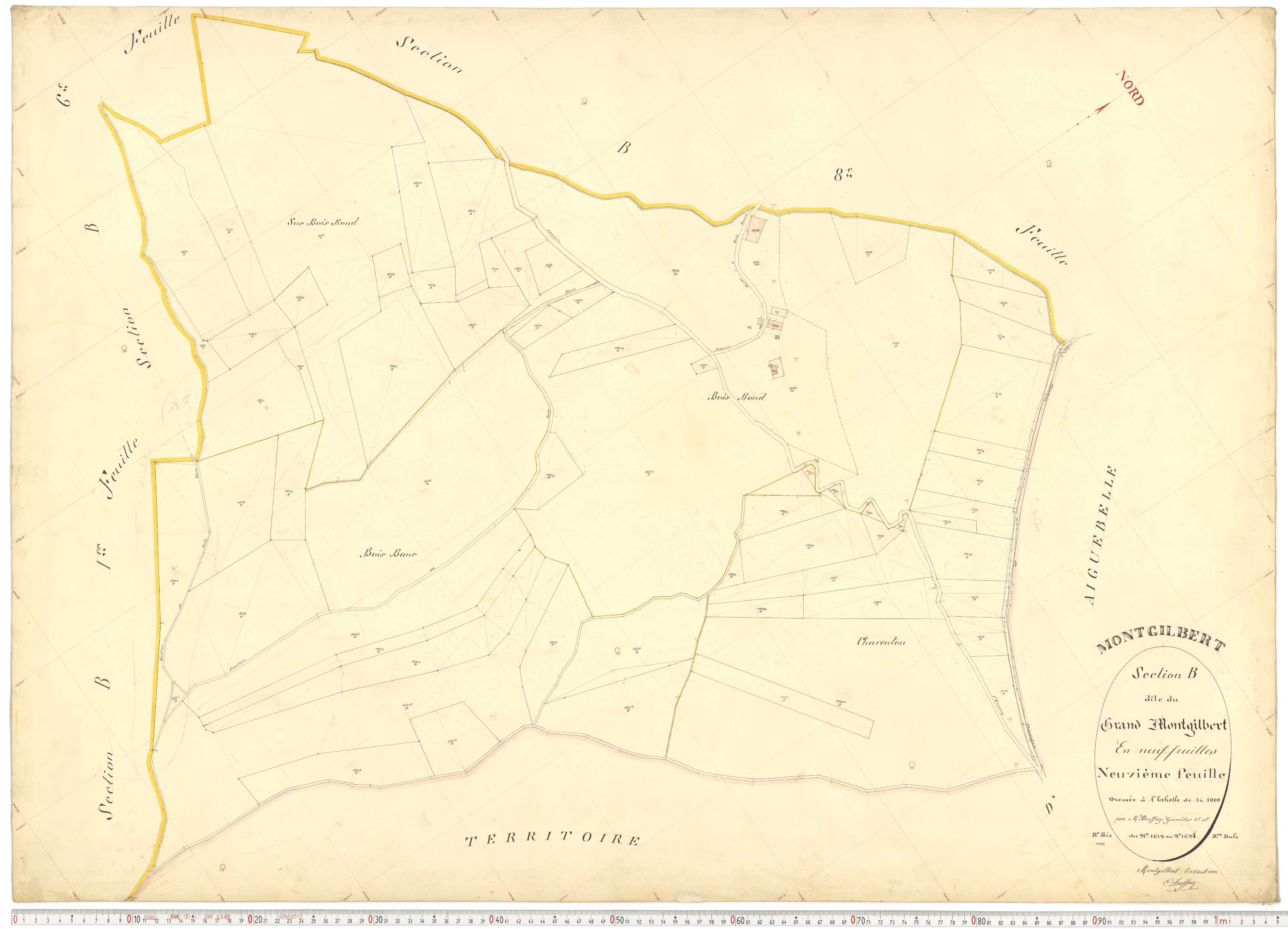Montgilbert - Plans cadastraux du premier cadastre français.