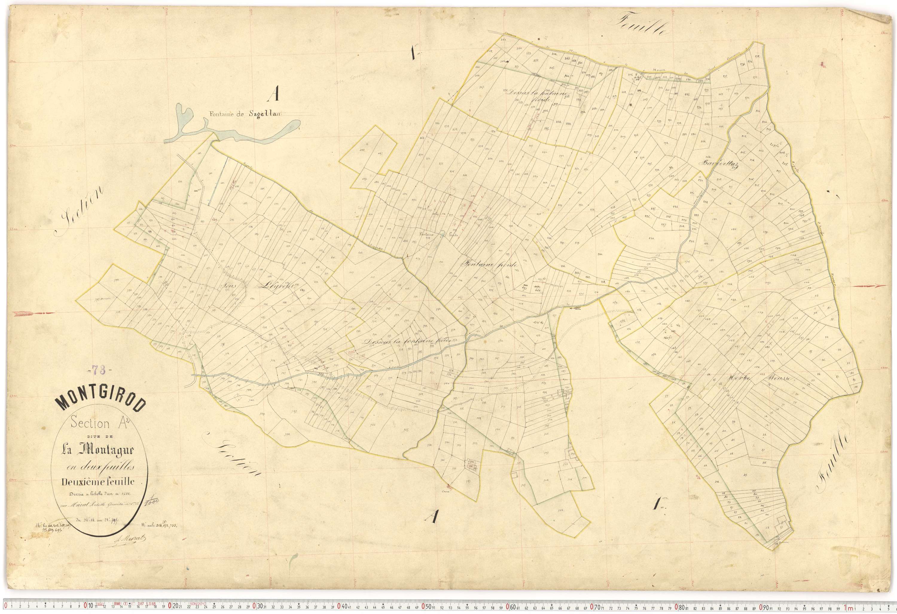 Montgirod - Plans cadastraux du premier cadastre français.