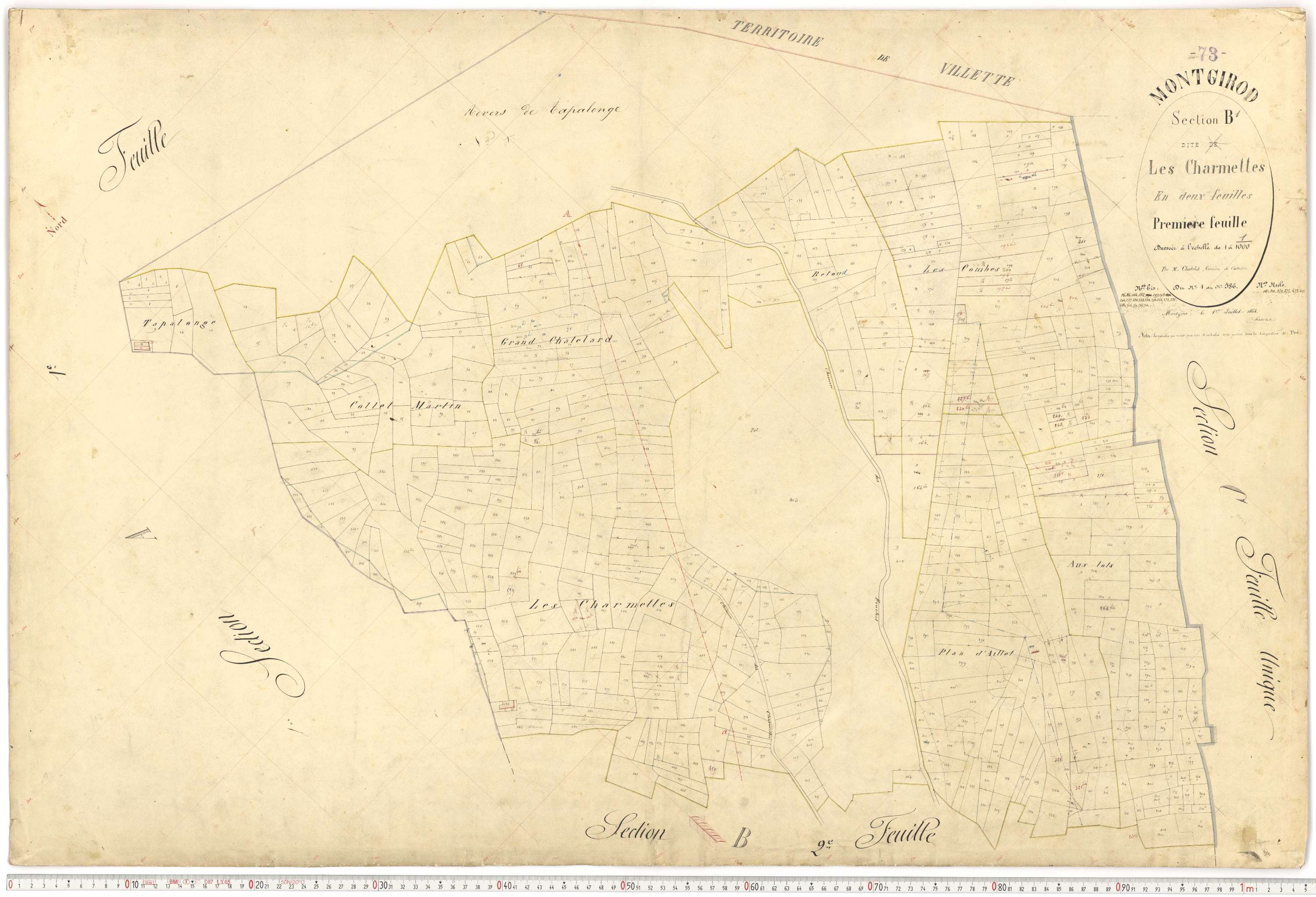 Montgirod - Plans cadastraux du premier cadastre français.