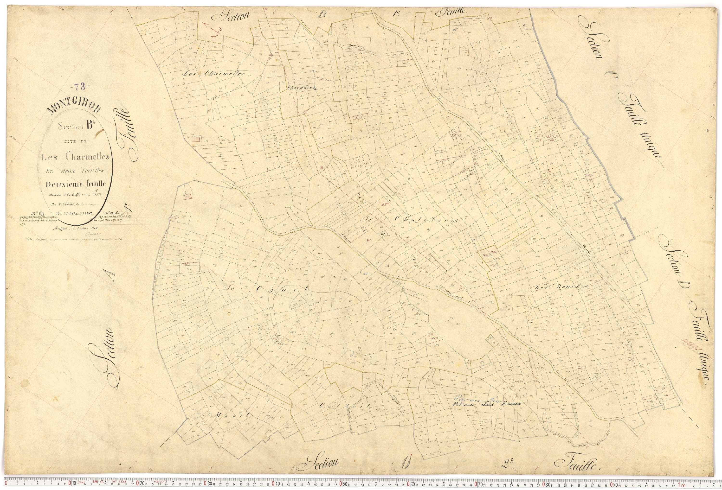 Montgirod - Plans cadastraux du premier cadastre français.