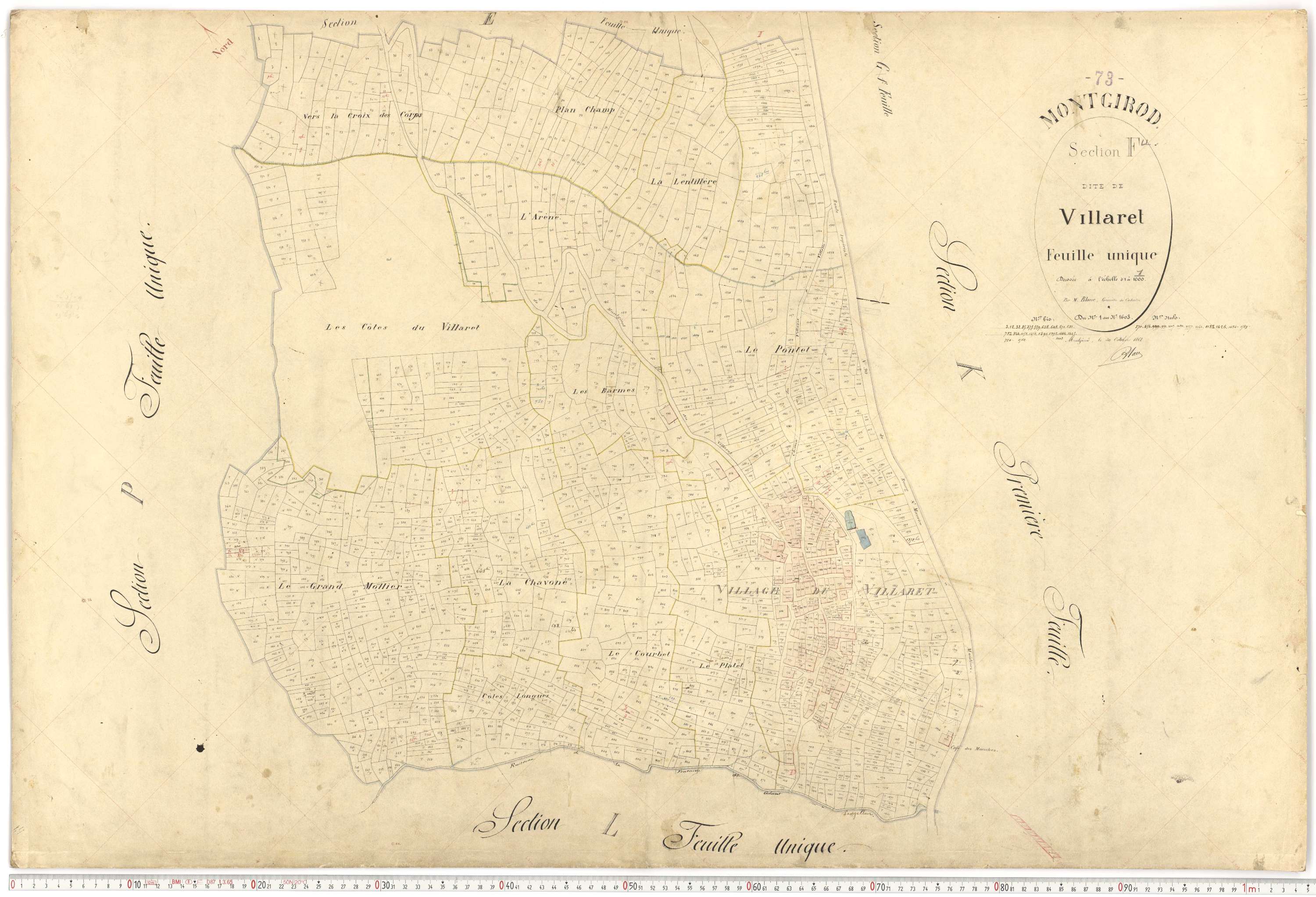 Montgirod - Plans cadastraux du premier cadastre français.