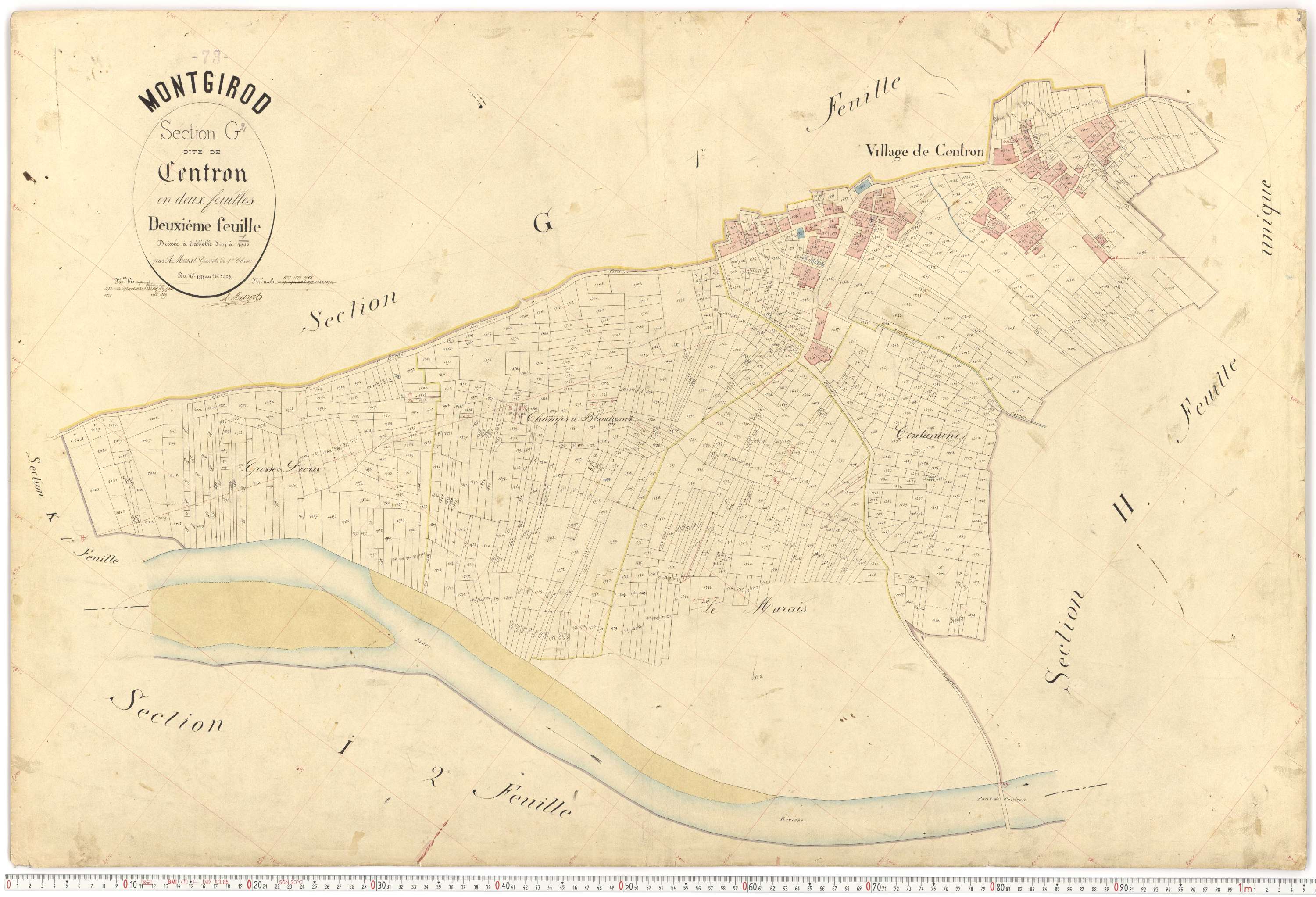 Montgirod - Plans cadastraux du premier cadastre français.