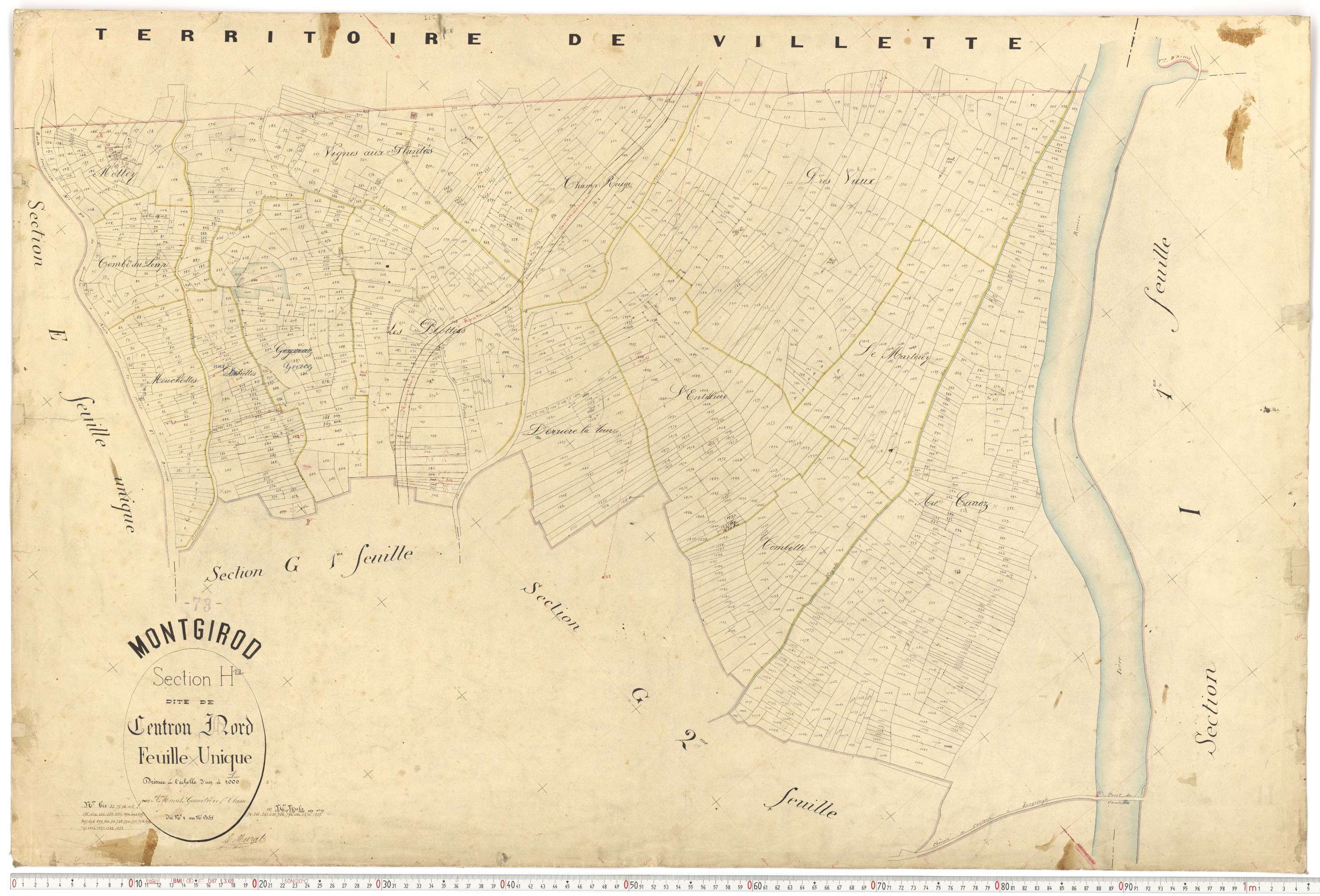 Montgirod - Plans cadastraux du premier cadastre français.