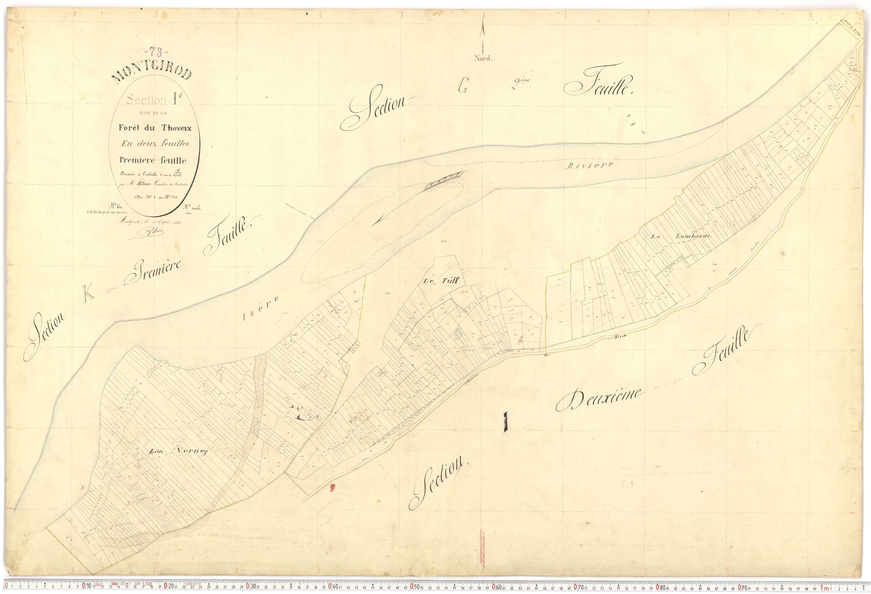 Montgirod - Plans cadastraux du premier cadastre français.