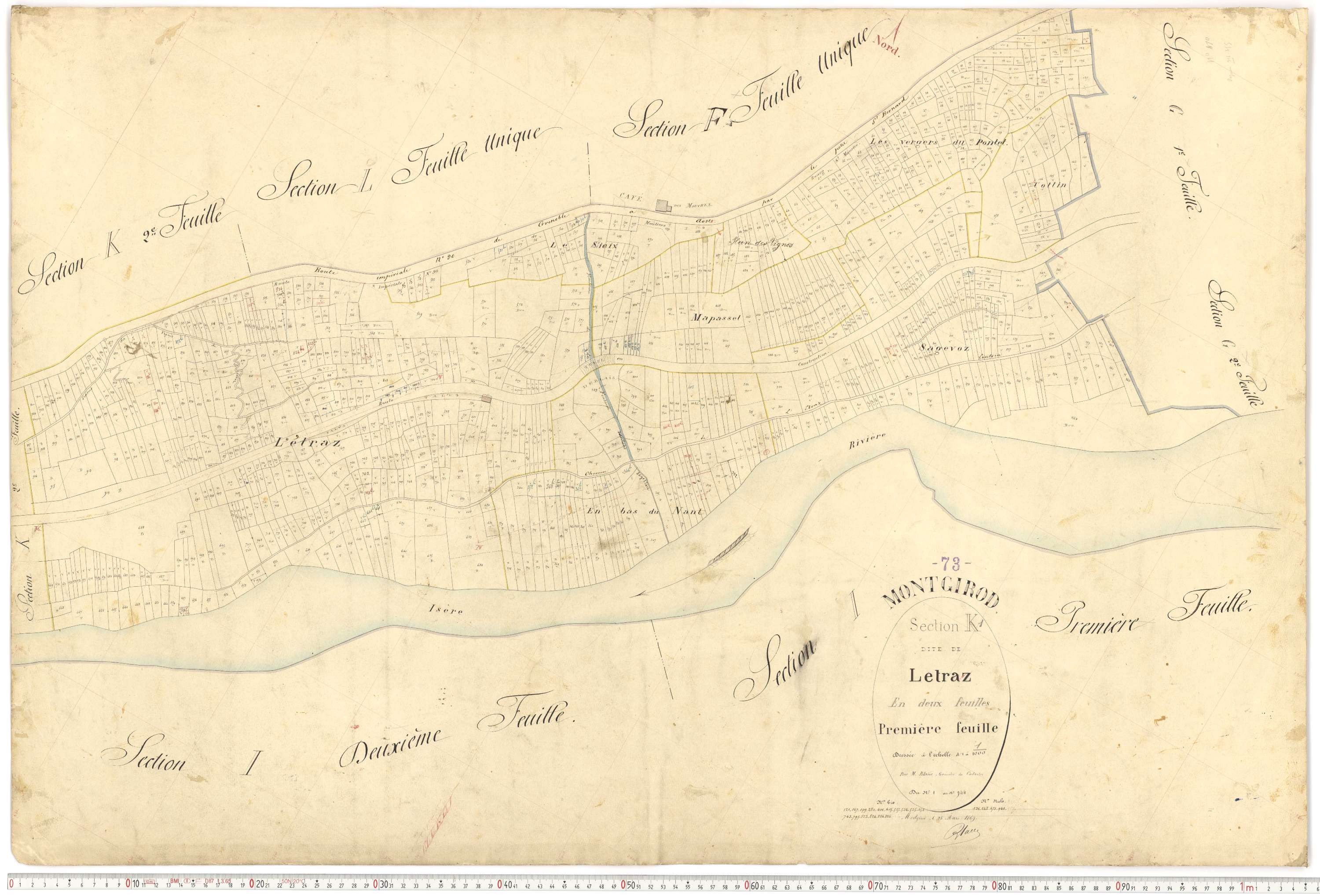 Montgirod - Plans cadastraux du premier cadastre français.