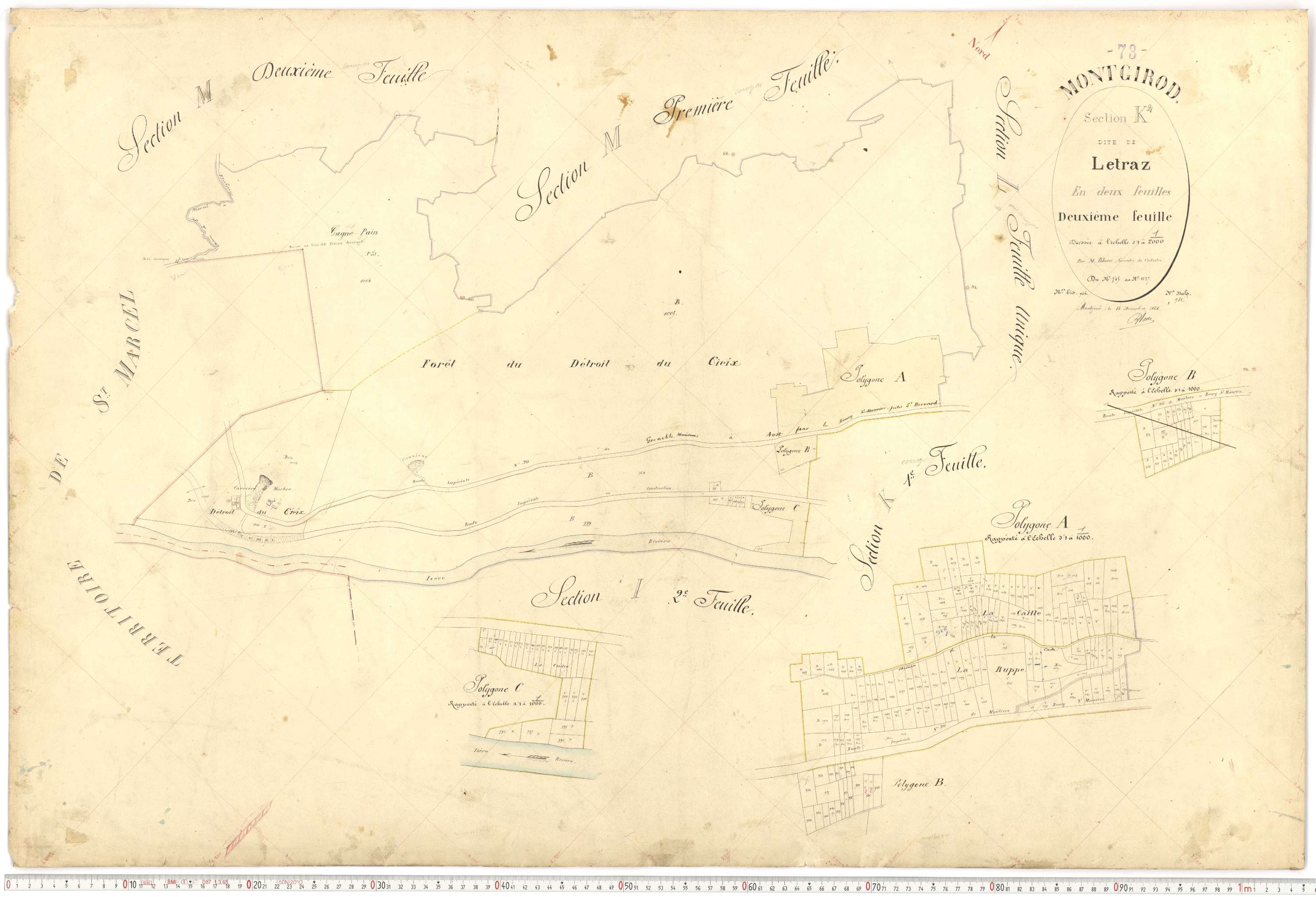 Montgirod - Plans cadastraux du premier cadastre français.
