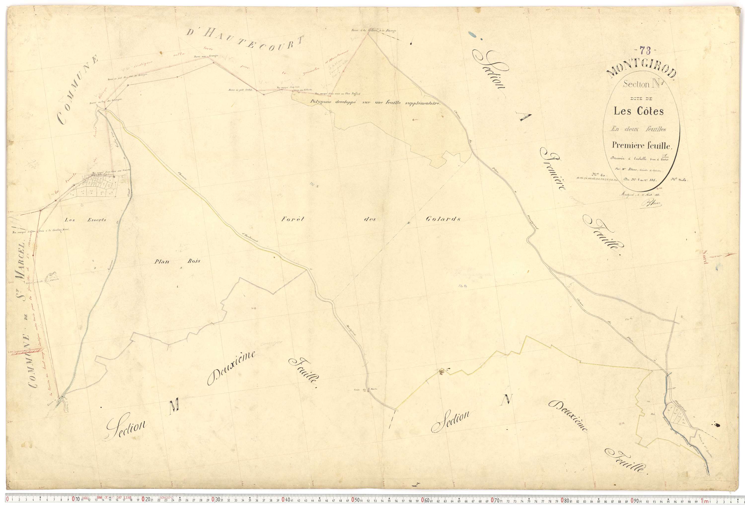 Montgirod - Plans cadastraux du premier cadastre français.