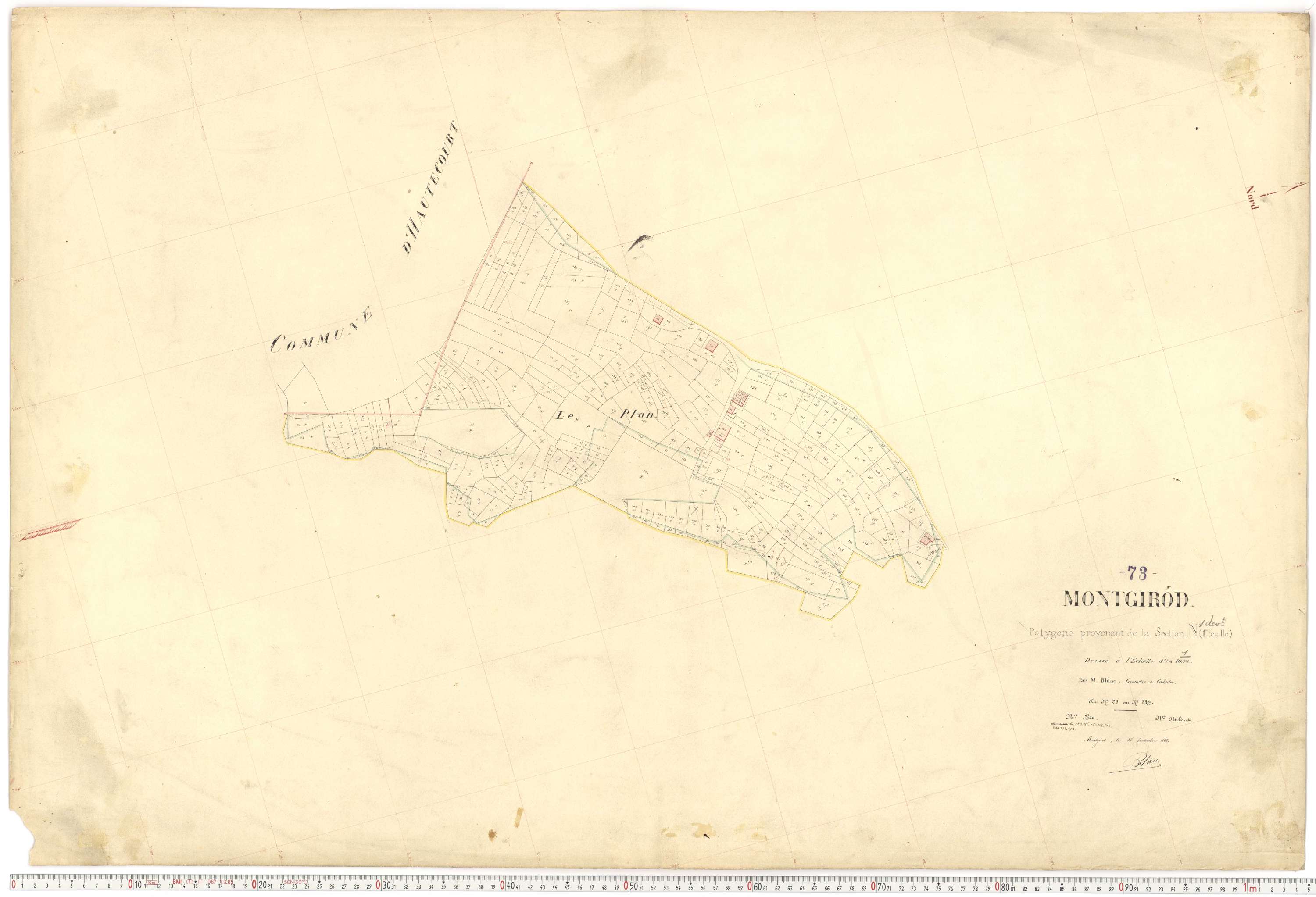 Montgirod - Plans cadastraux du premier cadastre français.
