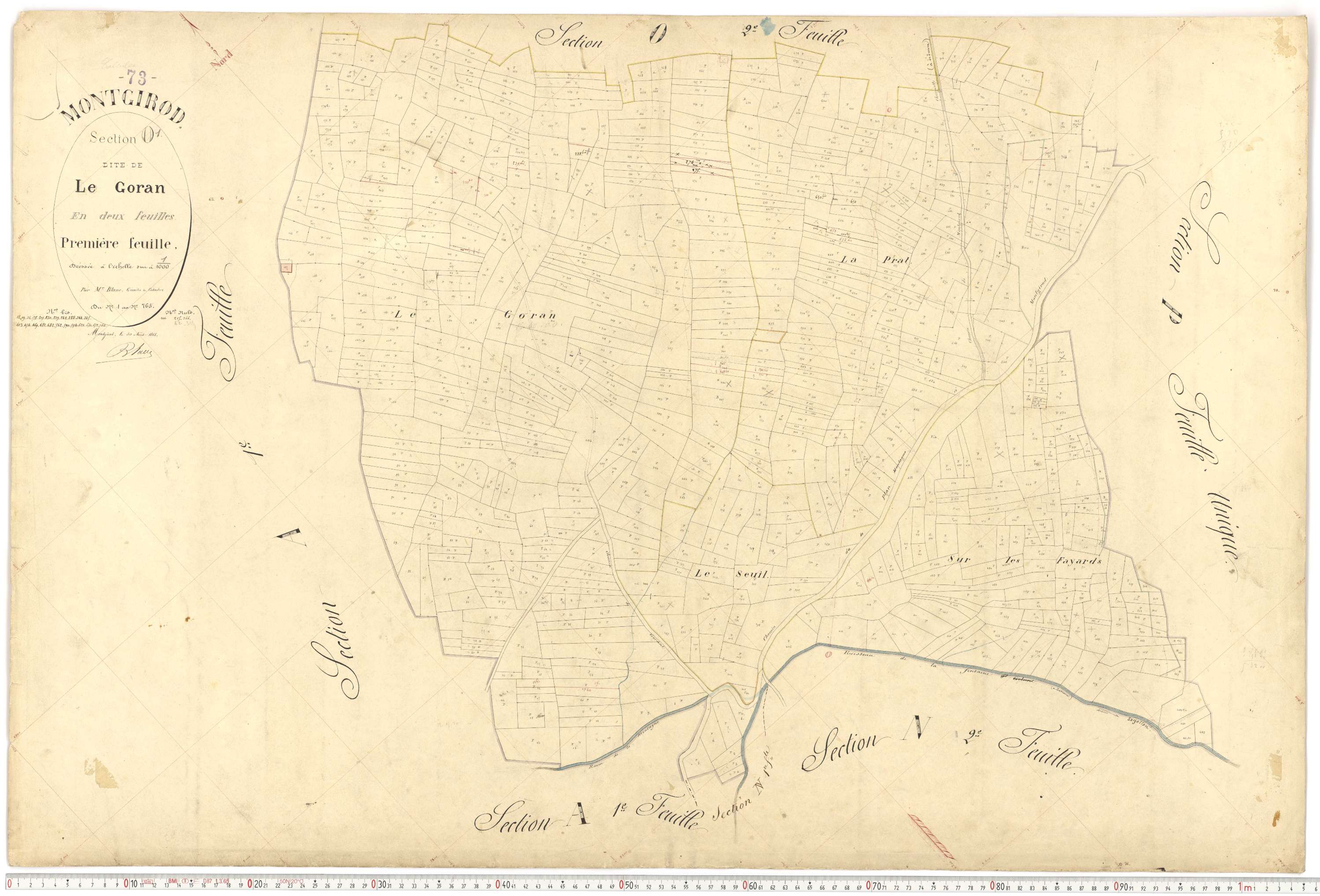 Montgirod - Plans cadastraux du premier cadastre français.