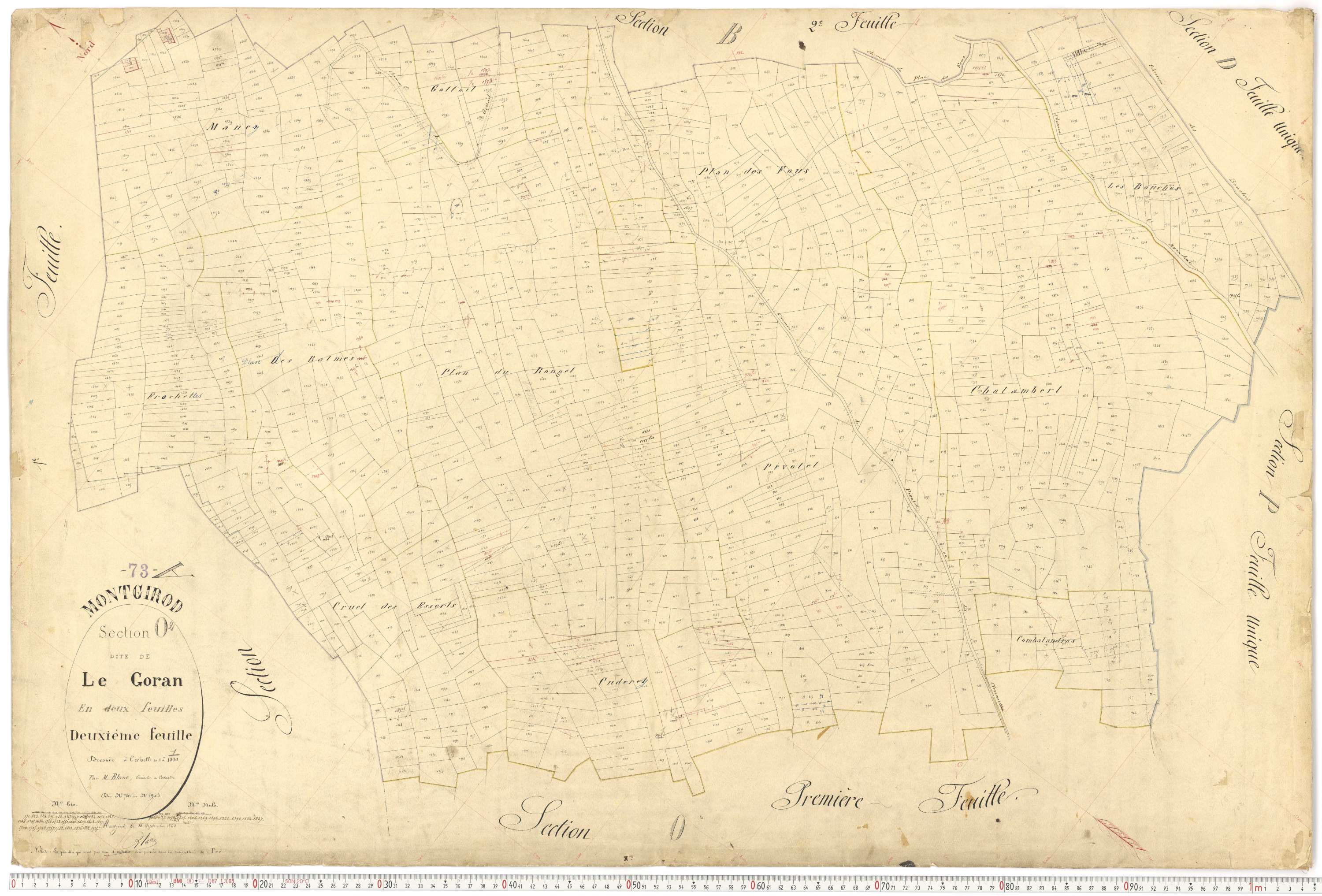 Montgirod - Plans cadastraux du premier cadastre français.
