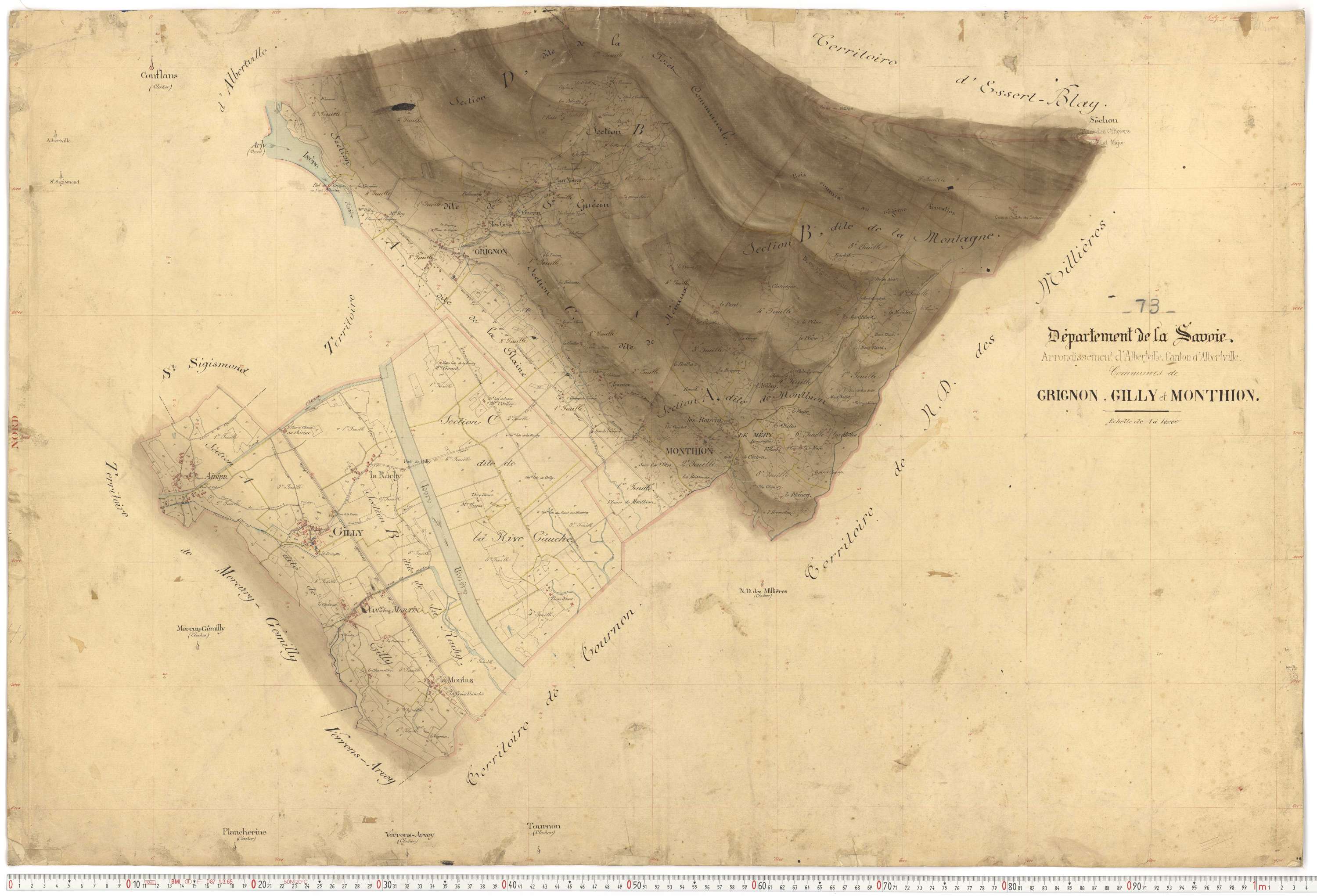 Monthion - Plans cadastraux du premier cadastre français.