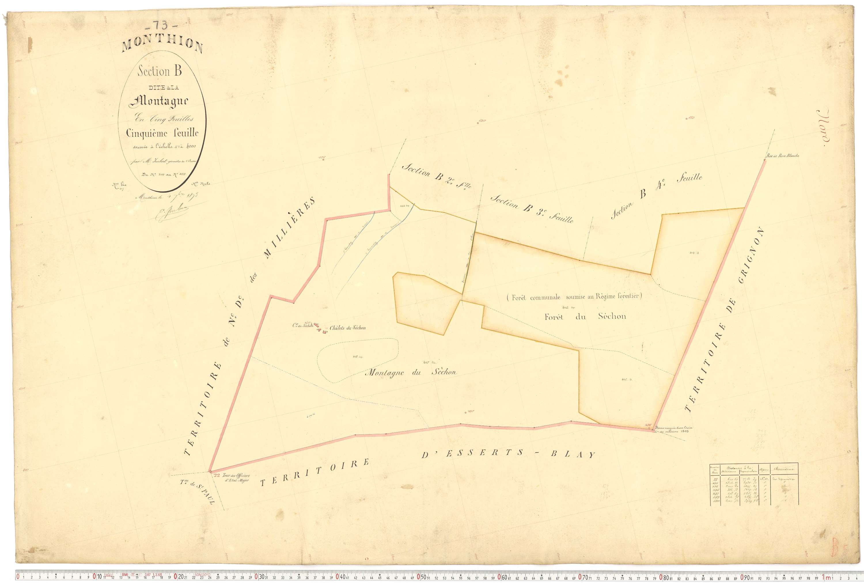 Monthion - Plans cadastraux du premier cadastre français.