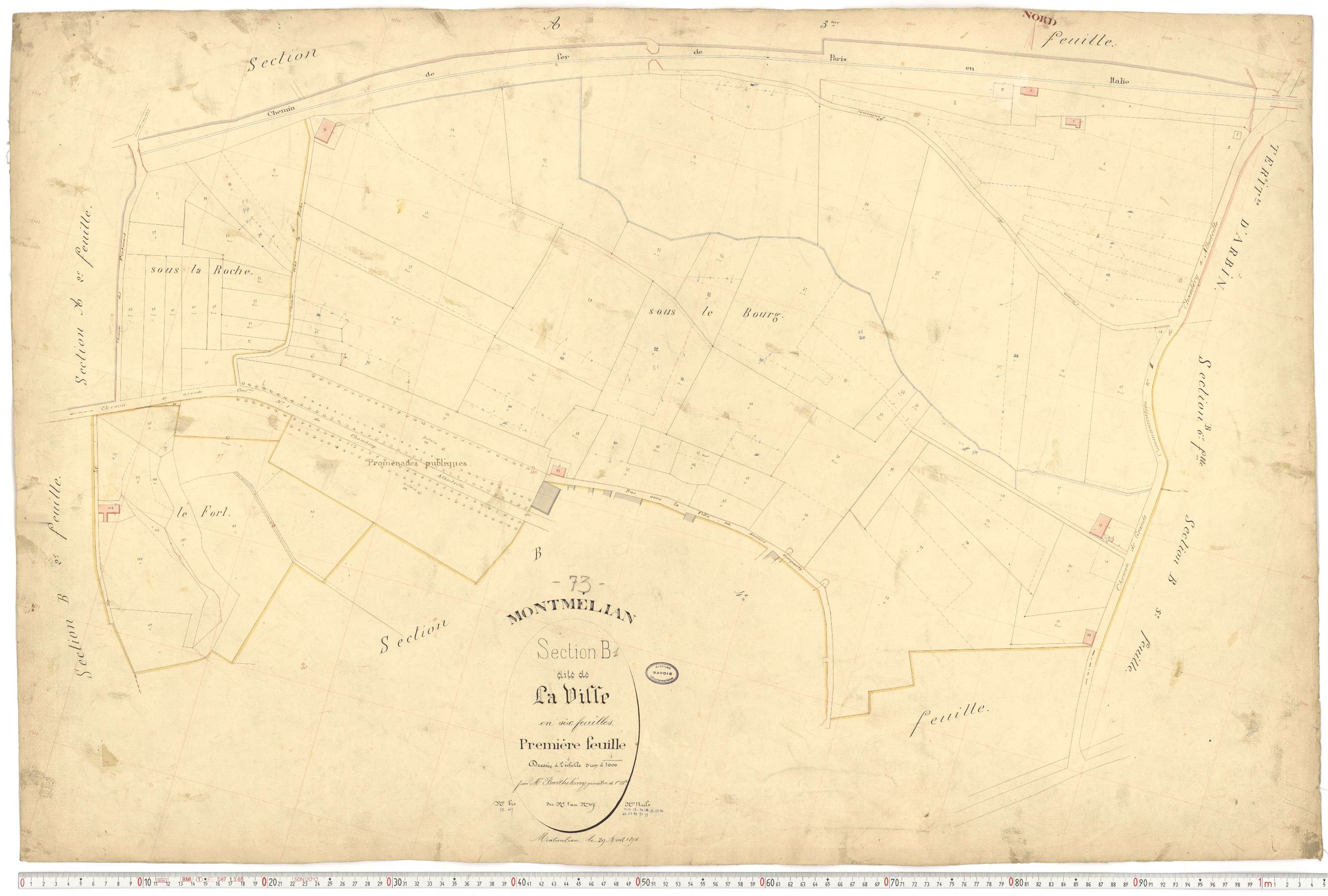 Montmélian - Cadastre français (1876).